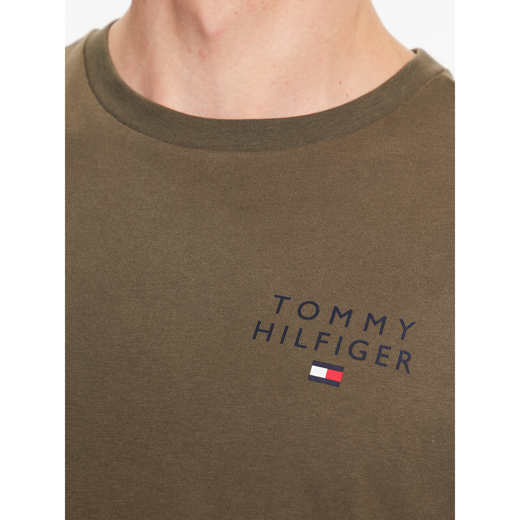 Tommy Hilfiger Тишърт Logo UM0UM02916 Зелен Regular Fit - Pepit.bg
