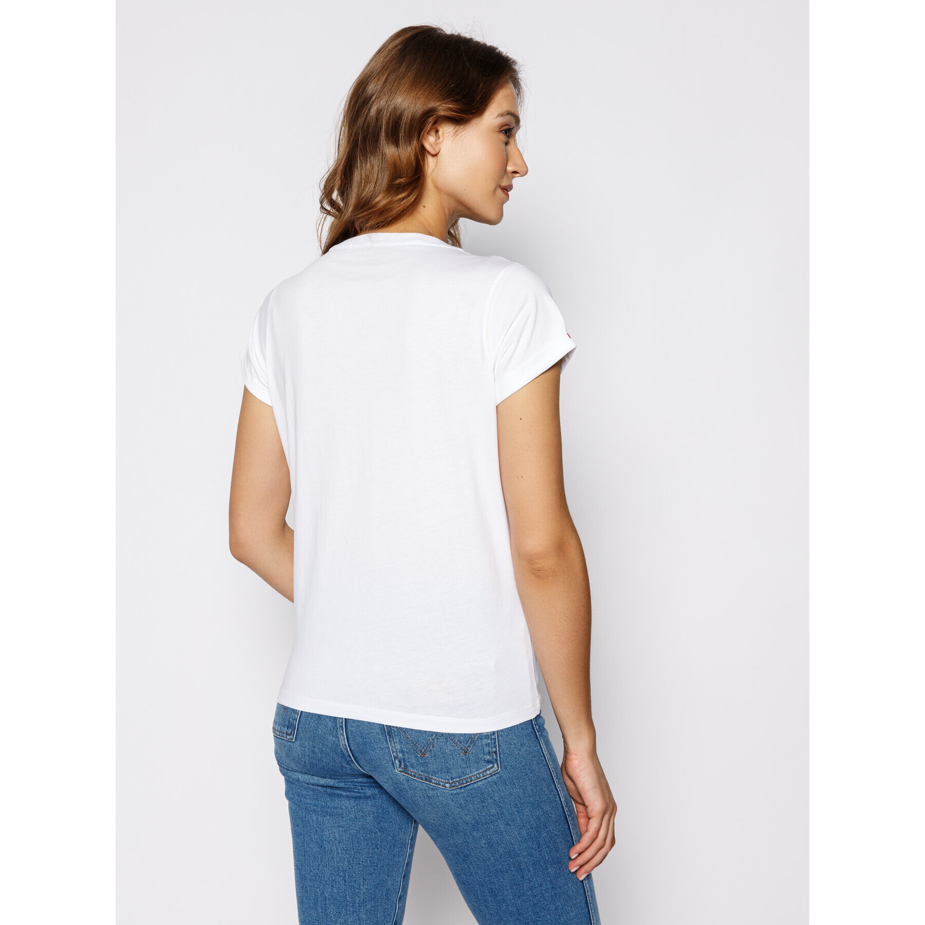 Tommy Hilfiger Тишърт Logo UW0UW01618 Бял Regular Fit - Pepit.bg