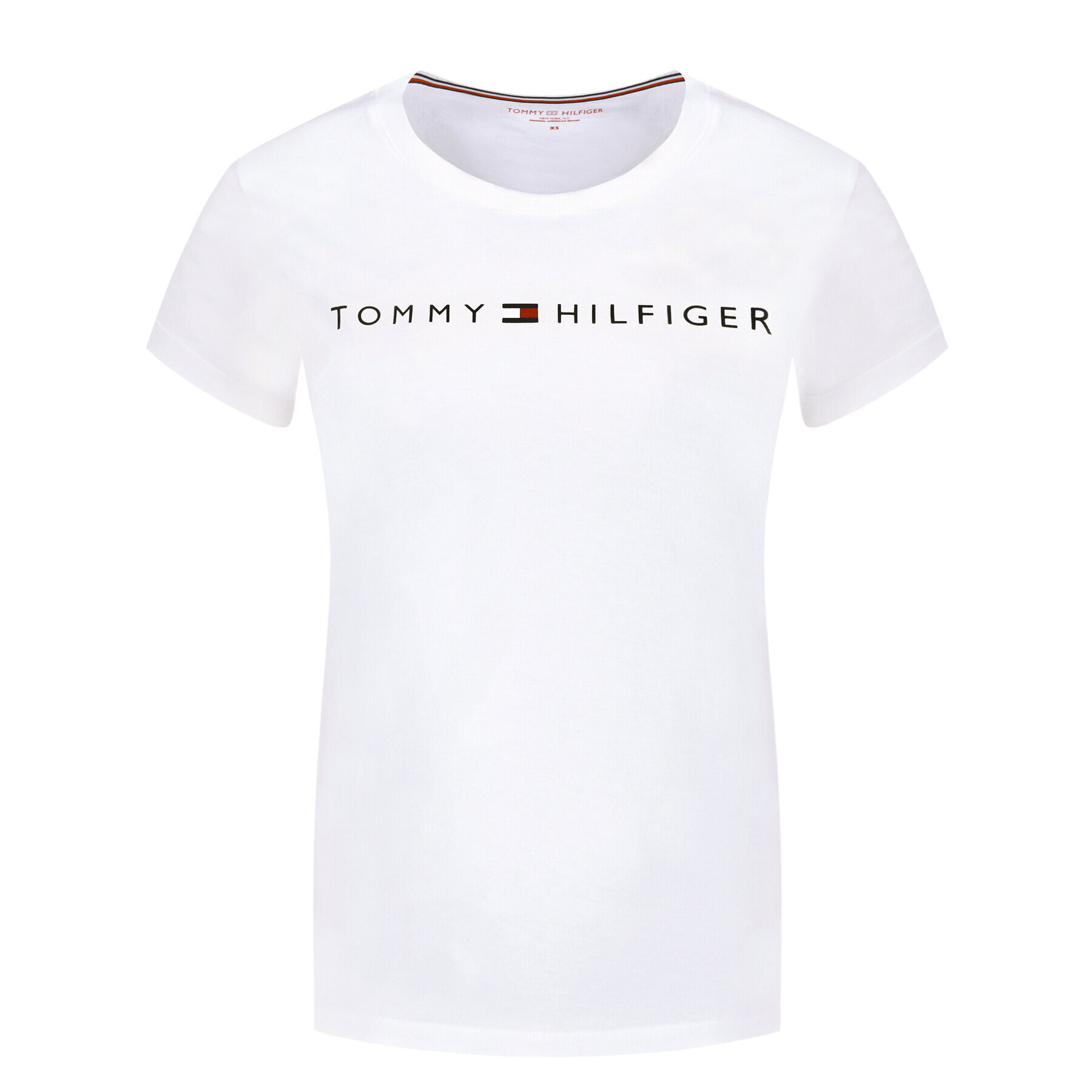 Tommy Hilfiger Тишърт Logo UW0UW01618 Бял Regular Fit - Pepit.bg