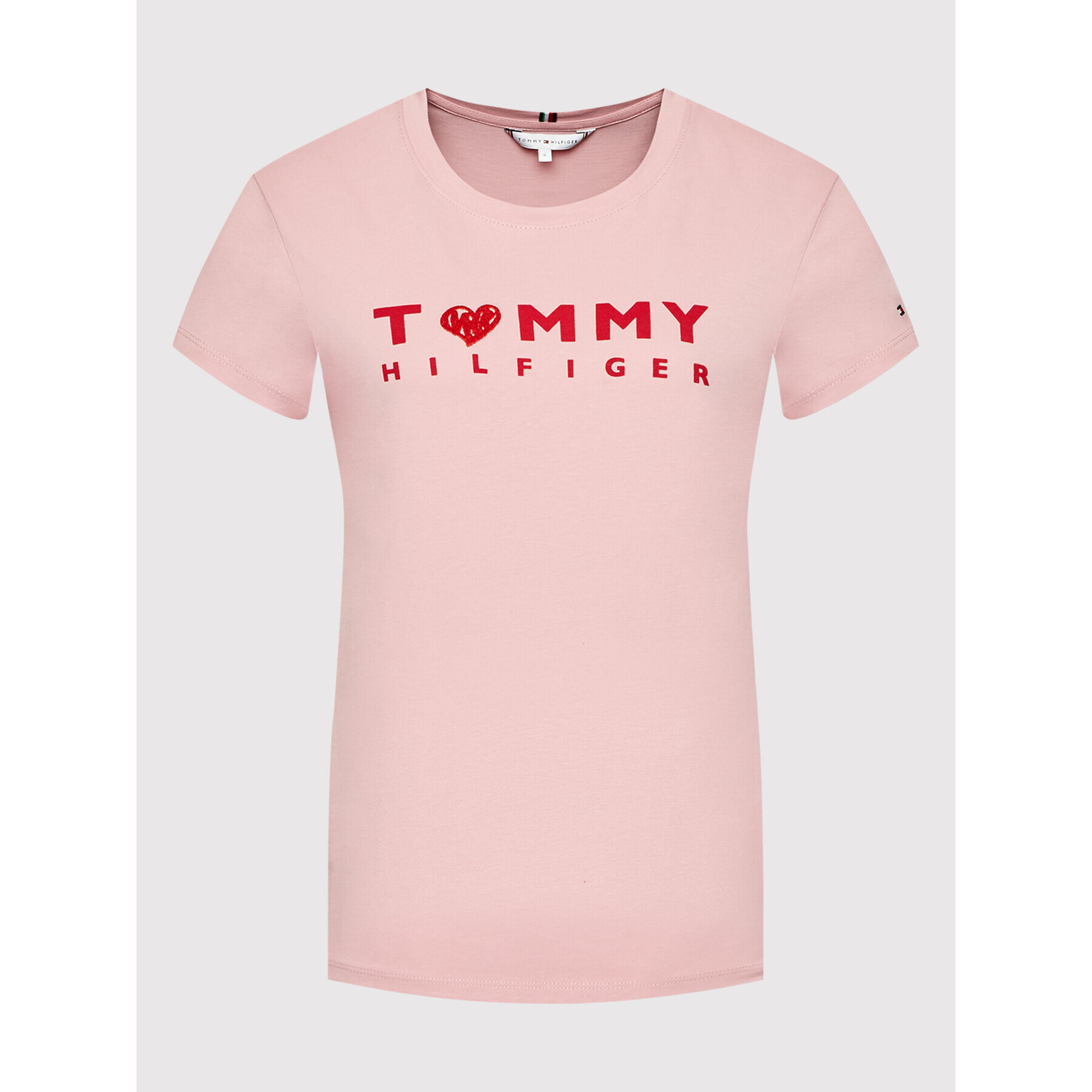 Tommy Hilfiger Тишърт Logo WW0WW35481 Розов Regular Fit - Pepit.bg