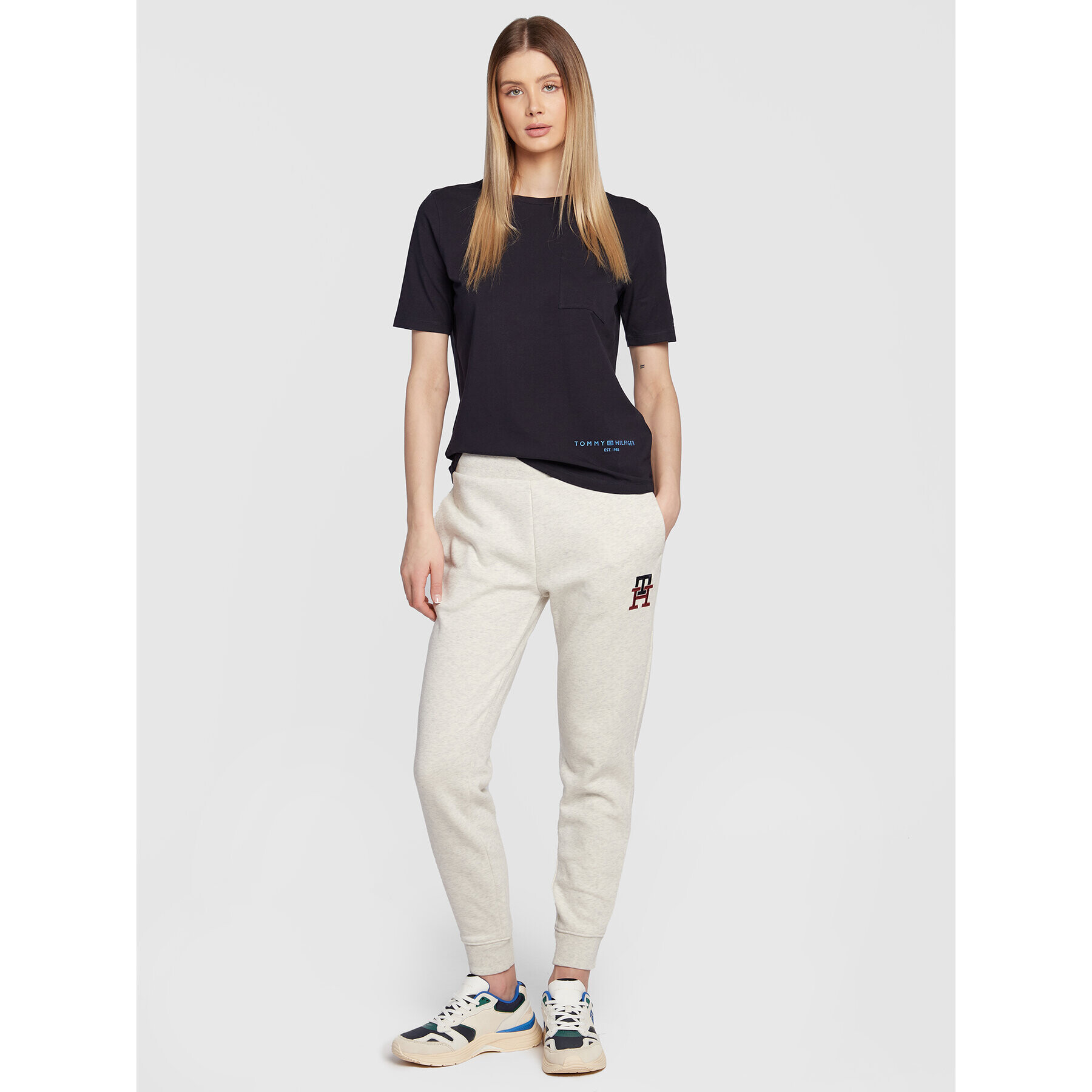 Tommy Hilfiger Тишърт Logo WW0WW37556 Тъмносин Regular Fit - Pepit.bg
