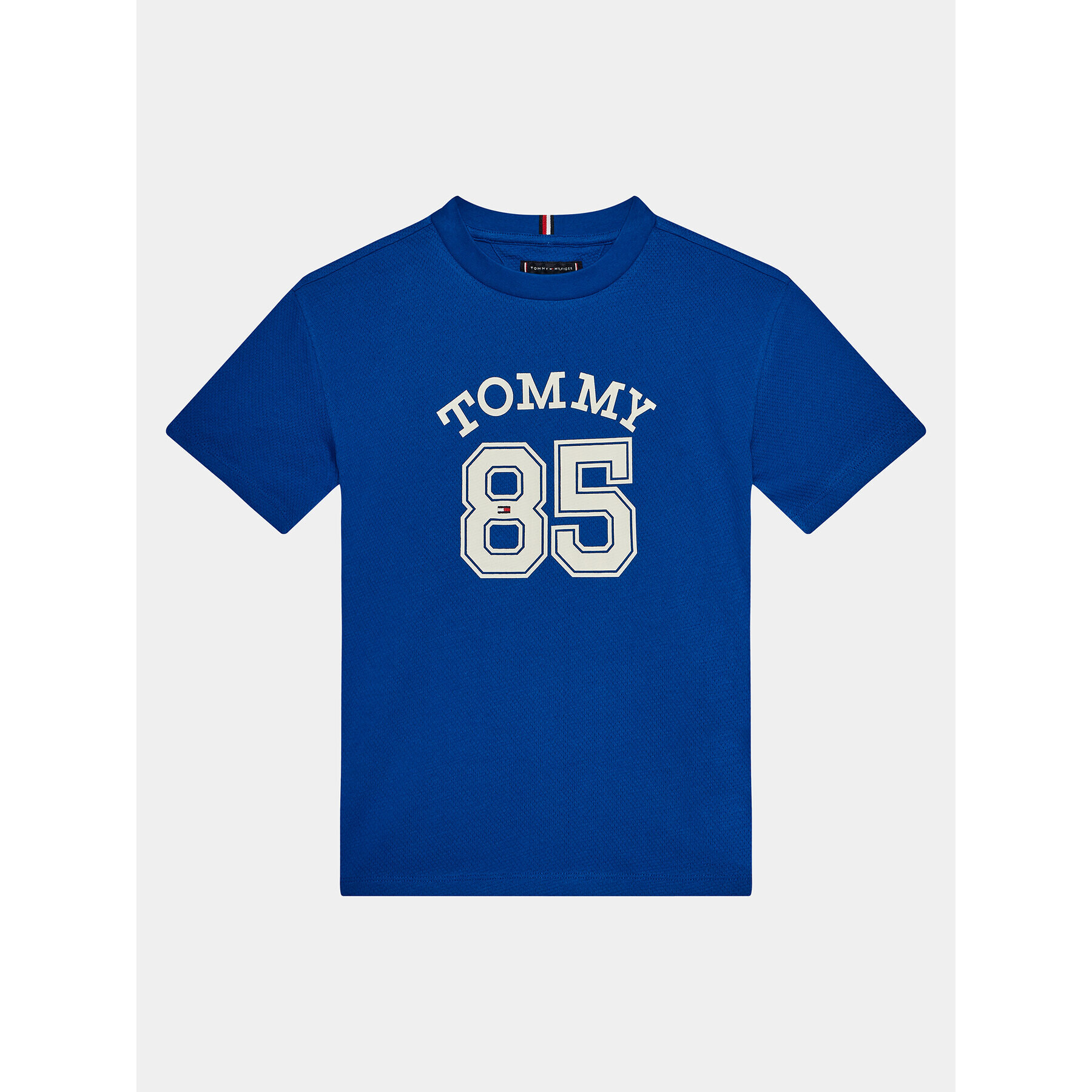 Tommy Hilfiger Тишърт Mesh Varsity Tee S/S KB0KB08683 Син Regular Fit - Pepit.bg