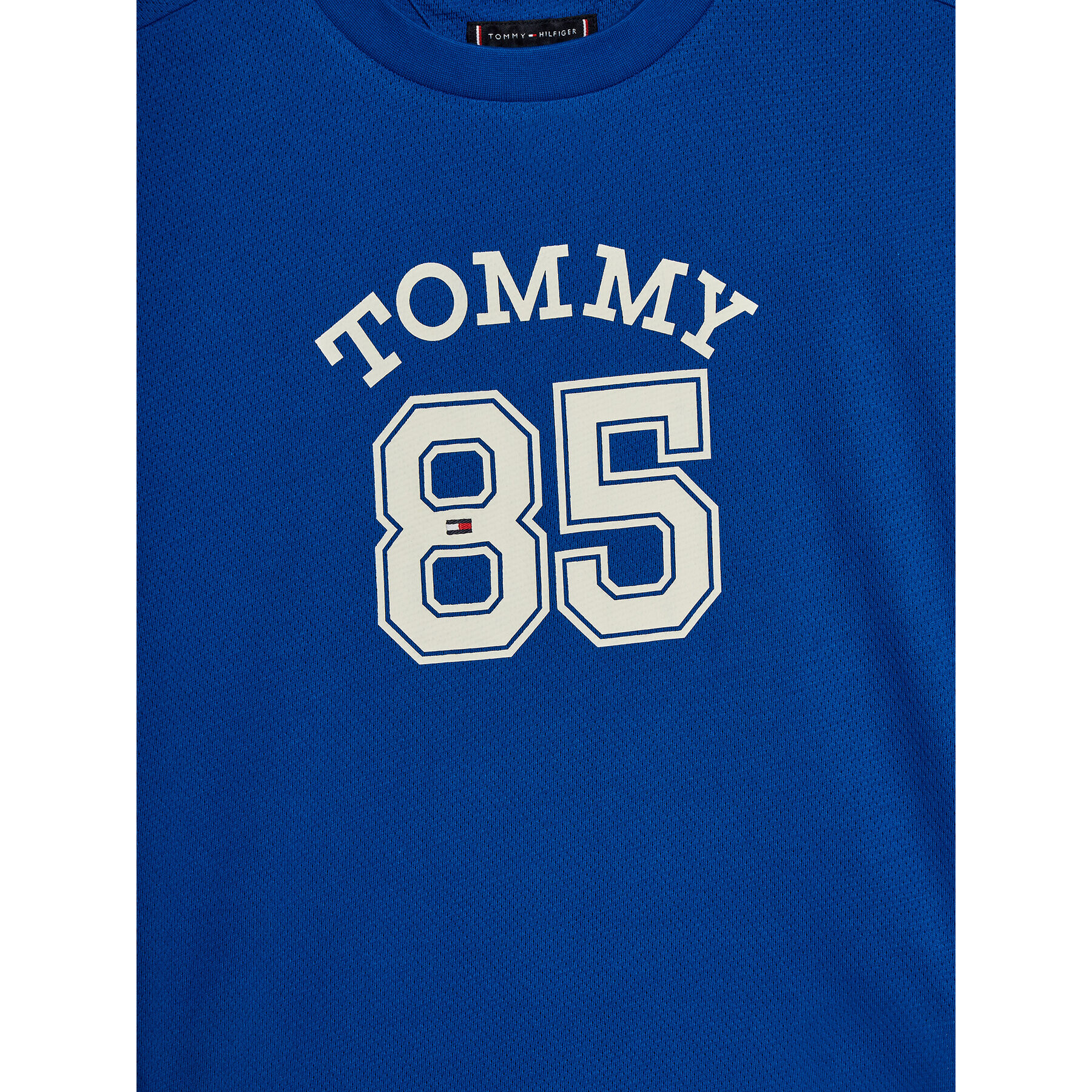 Tommy Hilfiger Тишърт Mesh Varsity Tee S/S KB0KB08683 Син Regular Fit - Pepit.bg