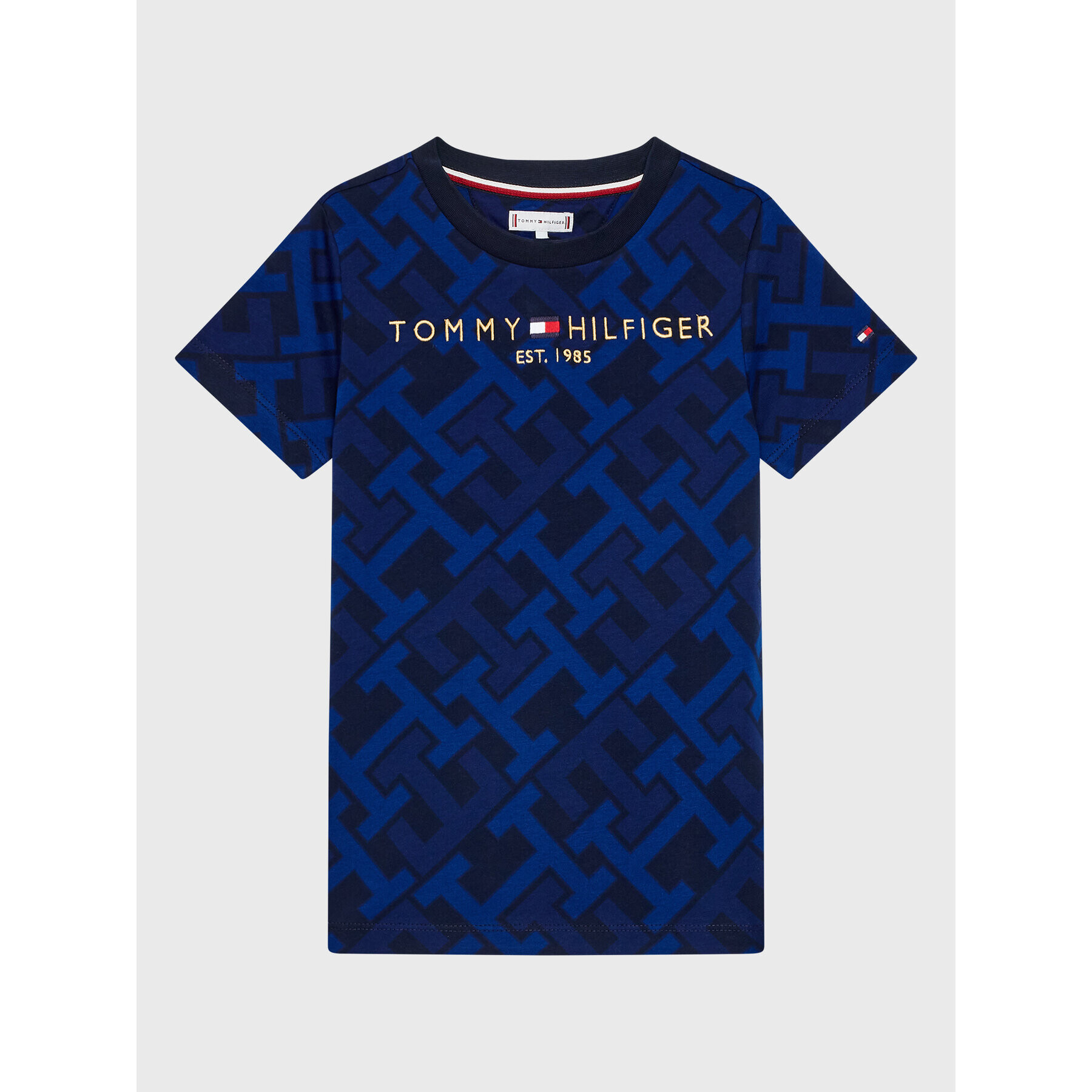 Tommy Hilfiger Тишърт Monogram KS0KS00298 Тъмносин Regular Fit - Pepit.bg