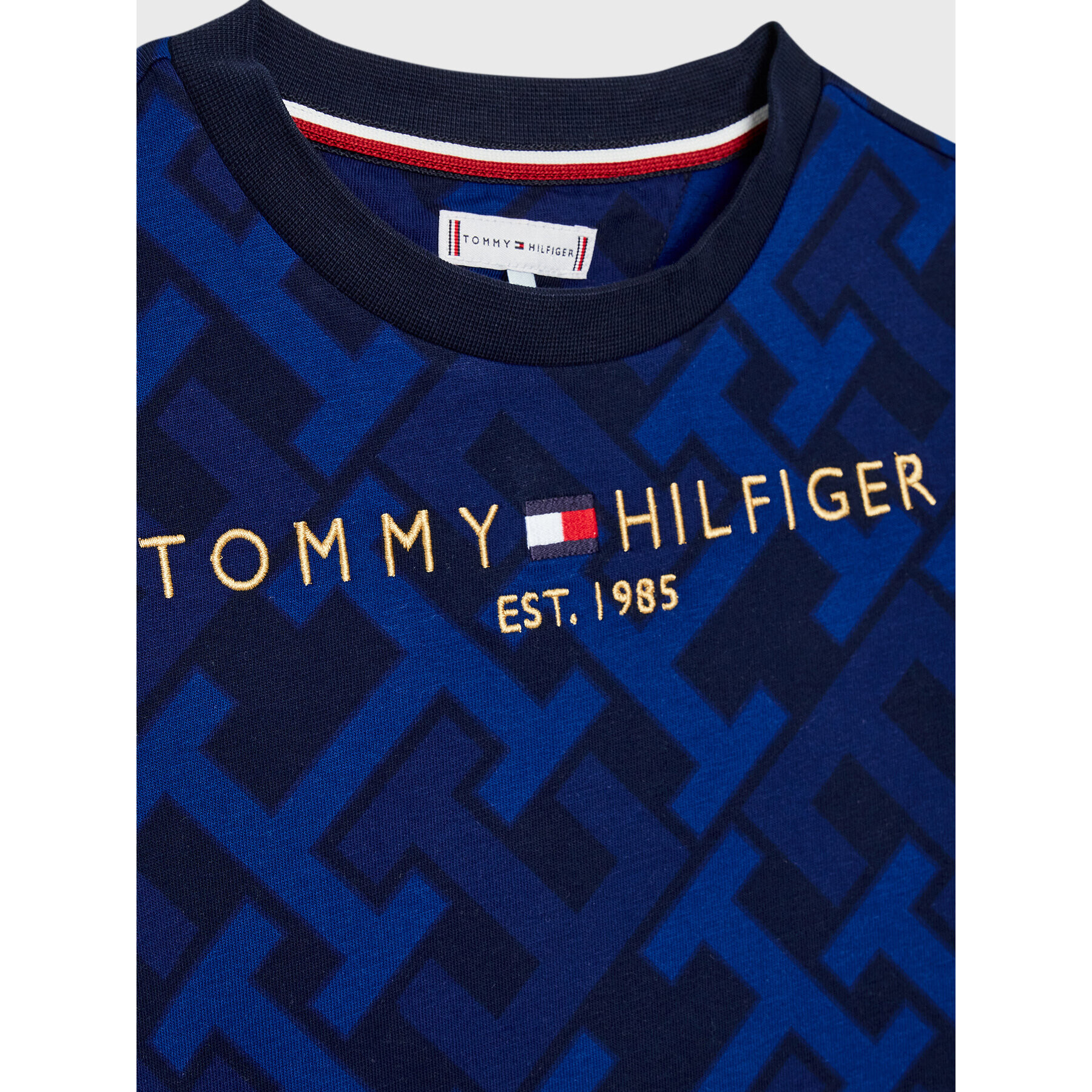 Tommy Hilfiger Тишърт Monogram KS0KS00298 Тъмносин Regular Fit - Pepit.bg