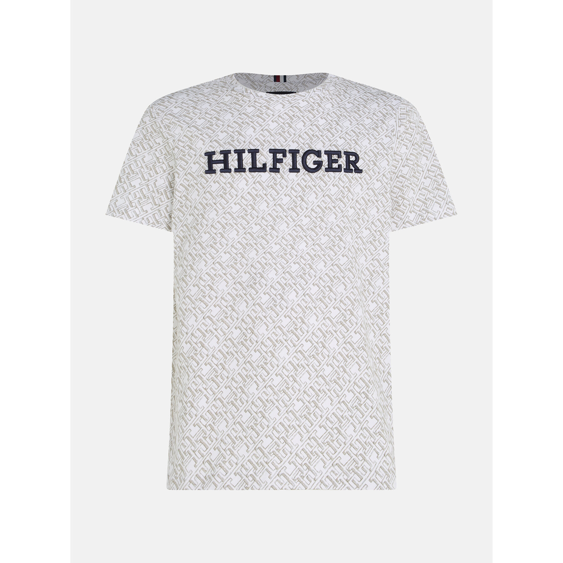 Tommy Hilfiger Тишърт Monogram MW0MW32600 Бял Regular Fit - Pepit.bg