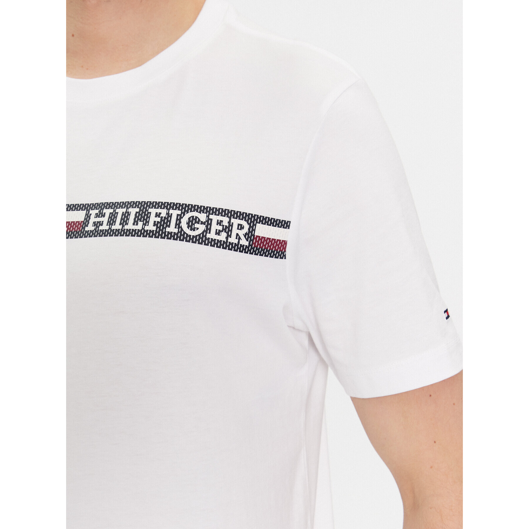 Tommy Hilfiger Тишърт Monotype MW0MW33688 Бял Regular Fit - Pepit.bg