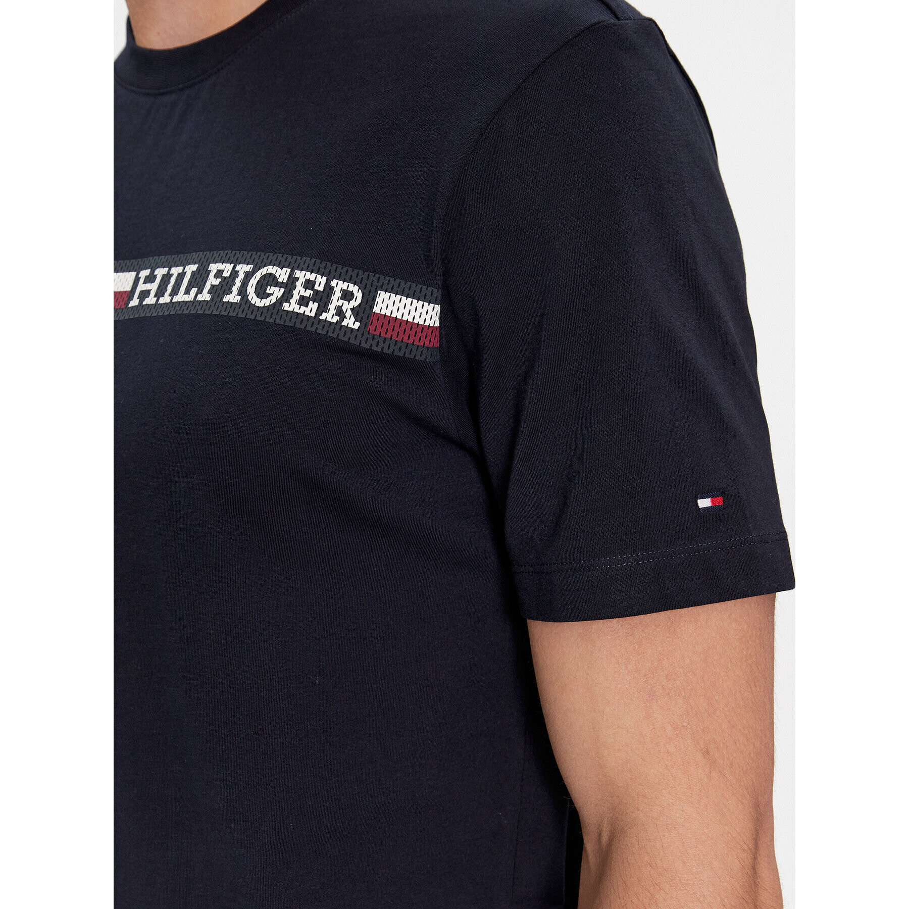 Tommy Hilfiger Тишърт Monotype MW0MW33688 Тъмносин Regular Fit - Pepit.bg