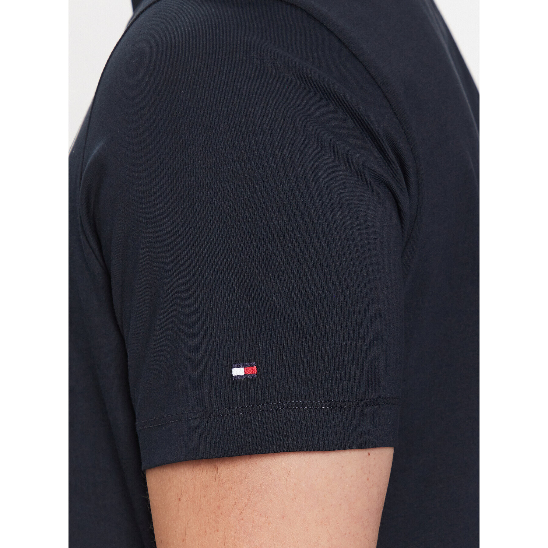 Tommy Hilfiger Тишърт Monotype Vertical Stripe MW0MW32118 Тъмносин Regular Fit - Pepit.bg