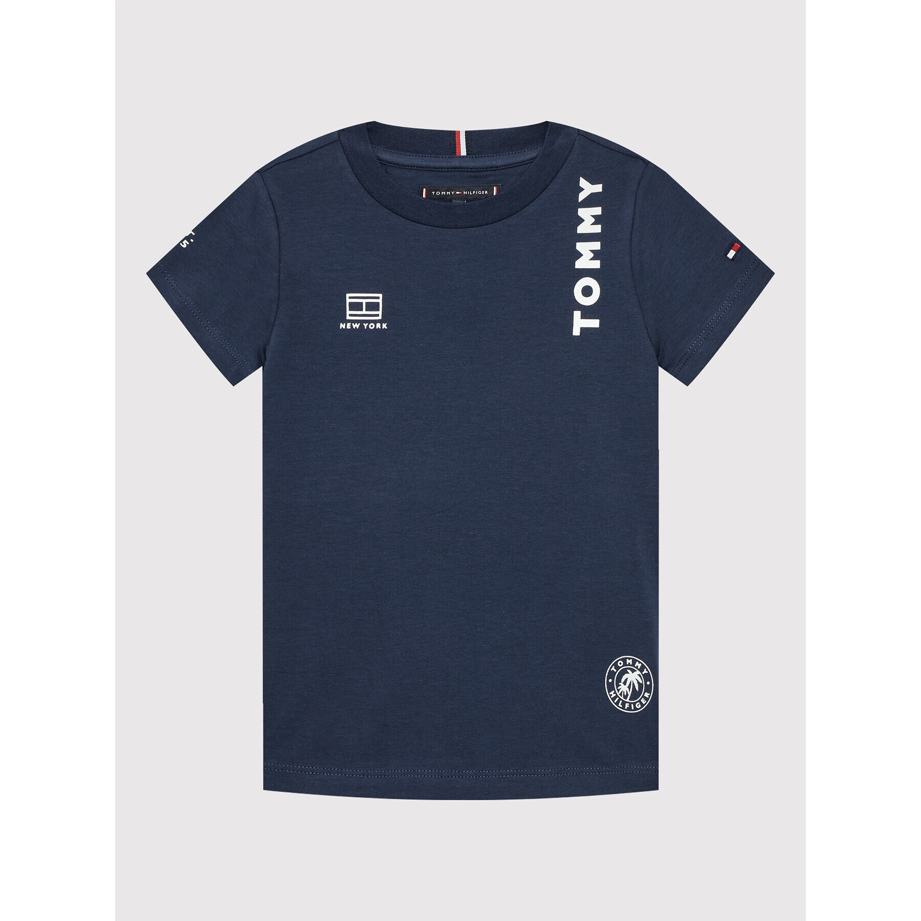 Tommy Hilfiger Тишърт Multi Placement KB0KB07288 M Тъмносин Regular Fit - Pepit.bg