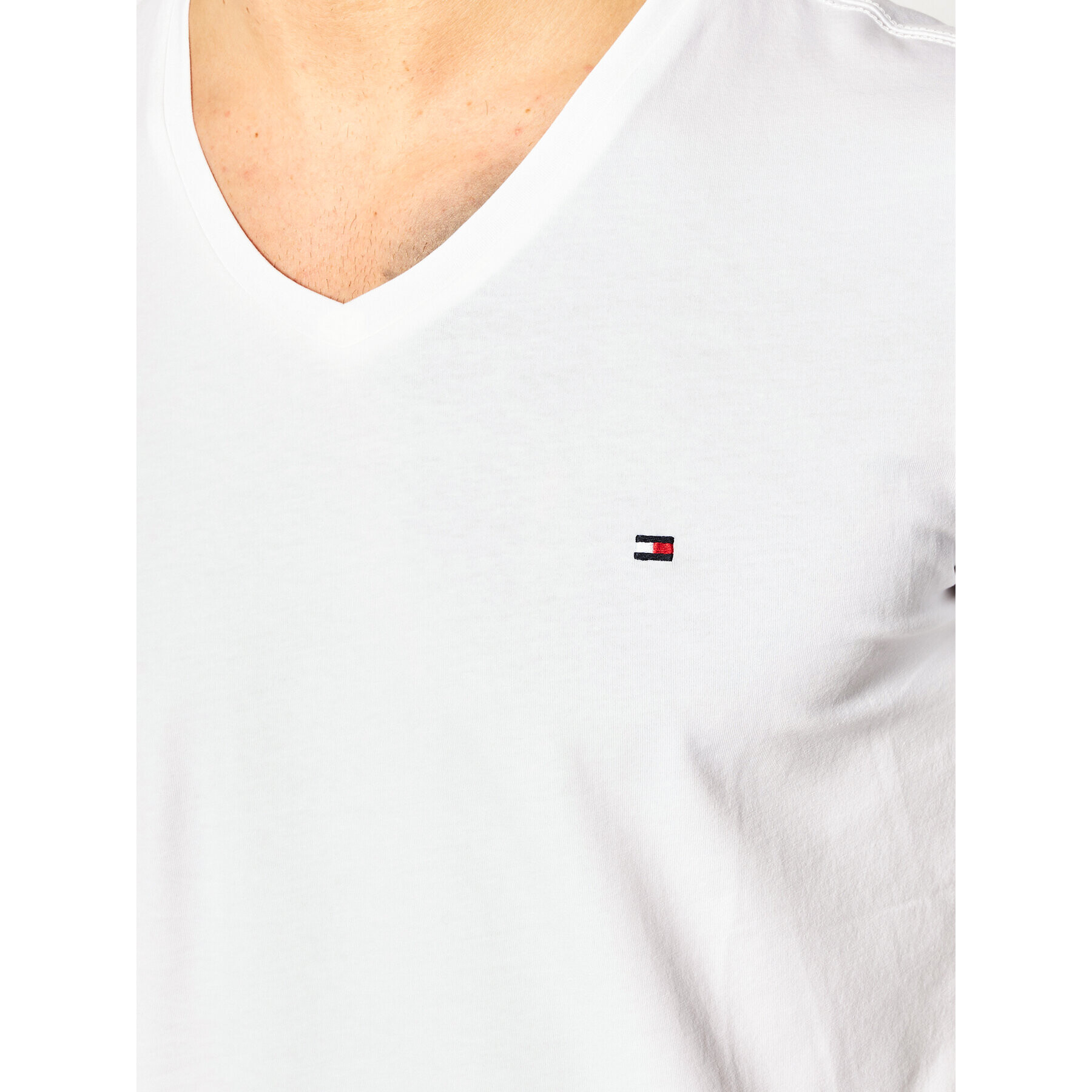 Tommy Hilfiger Тишърт MW0MW02045 Бял Slim Fit - Pepit.bg