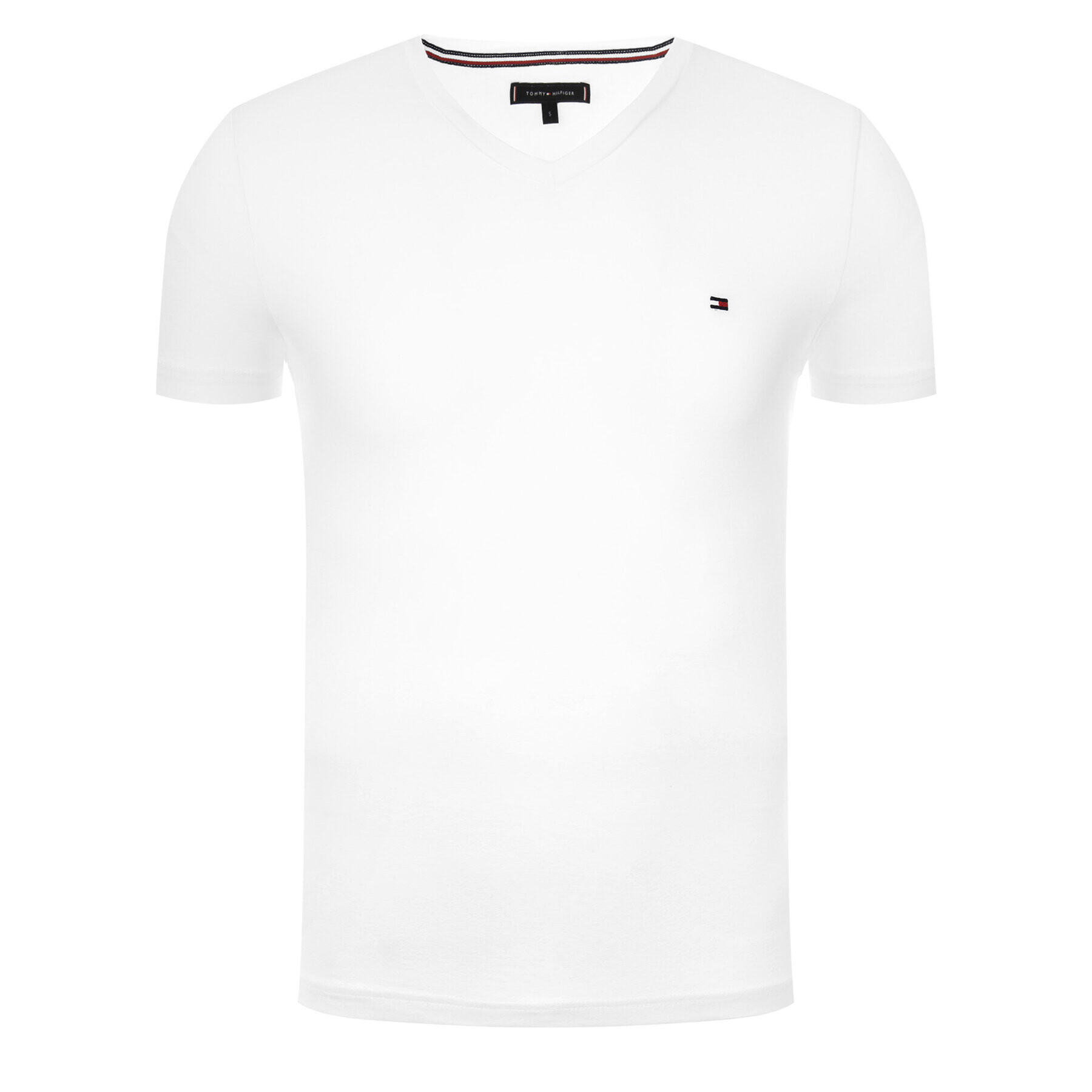 Tommy Hilfiger Тишърт MW0MW02045 Бял Slim Fit - Pepit.bg