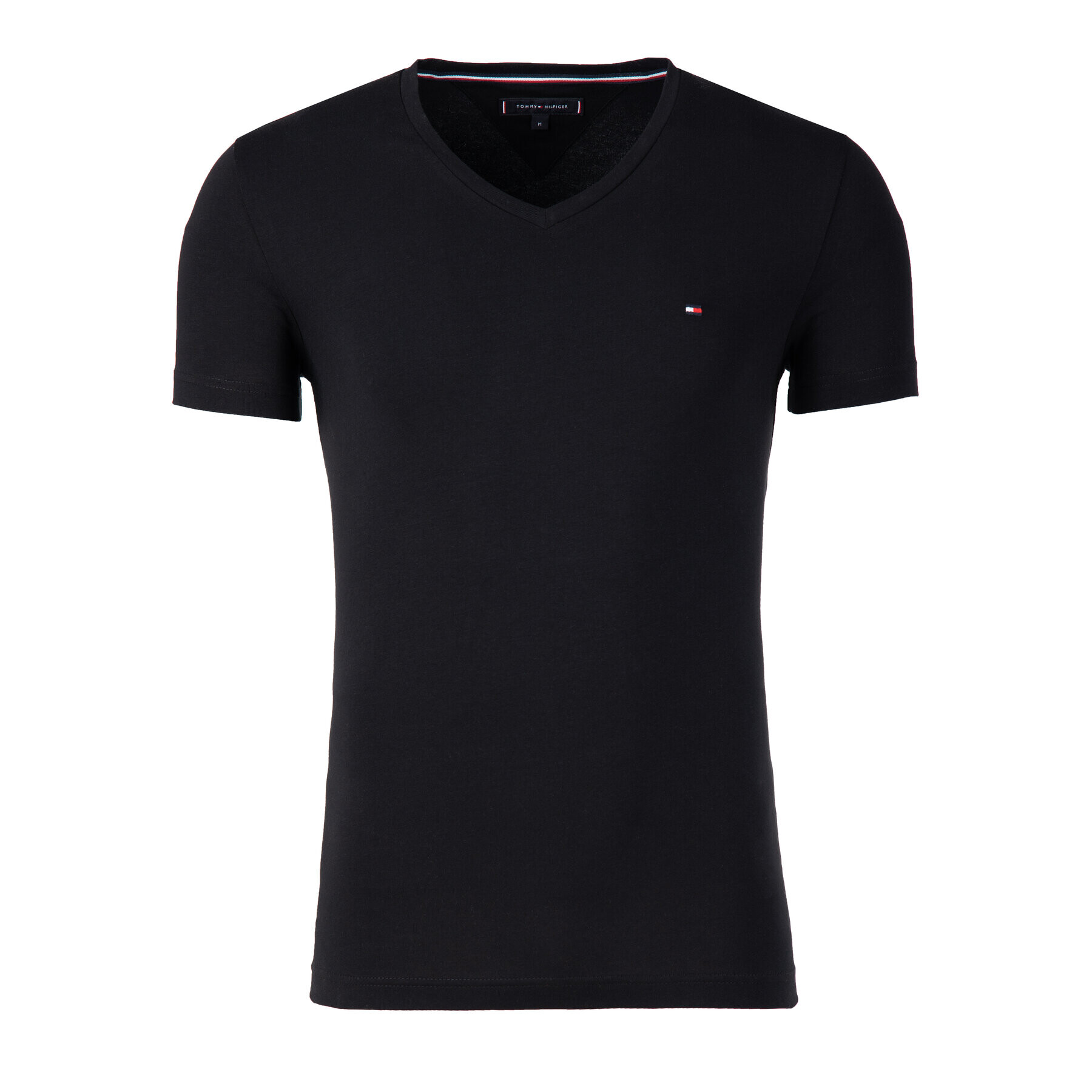 Tommy Hilfiger Тишърт MW0MW02045 Черен Slim Fit - Pepit.bg