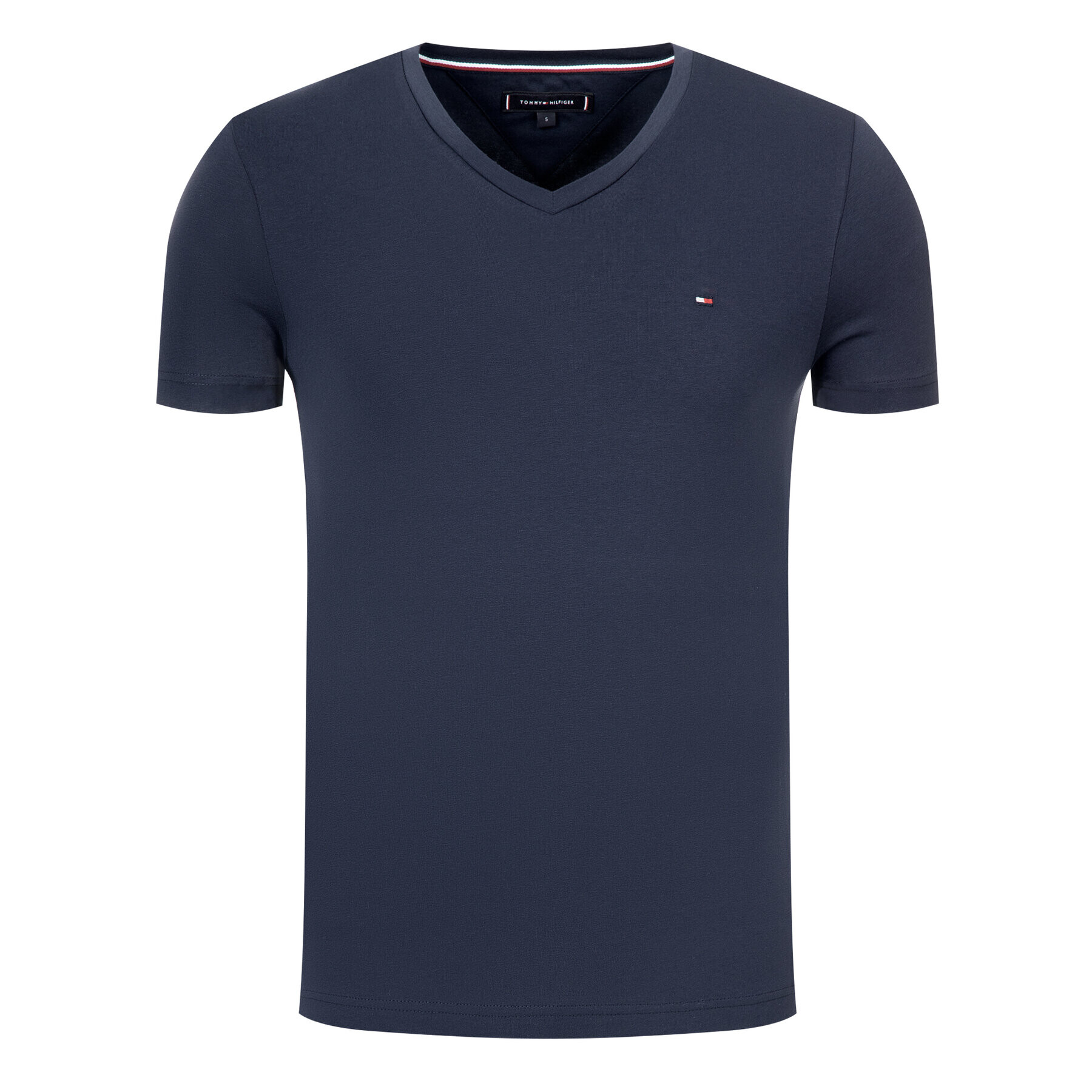 Tommy Hilfiger Тишърт MW0MW02045 Тъмносин Slim Fit - Pepit.bg