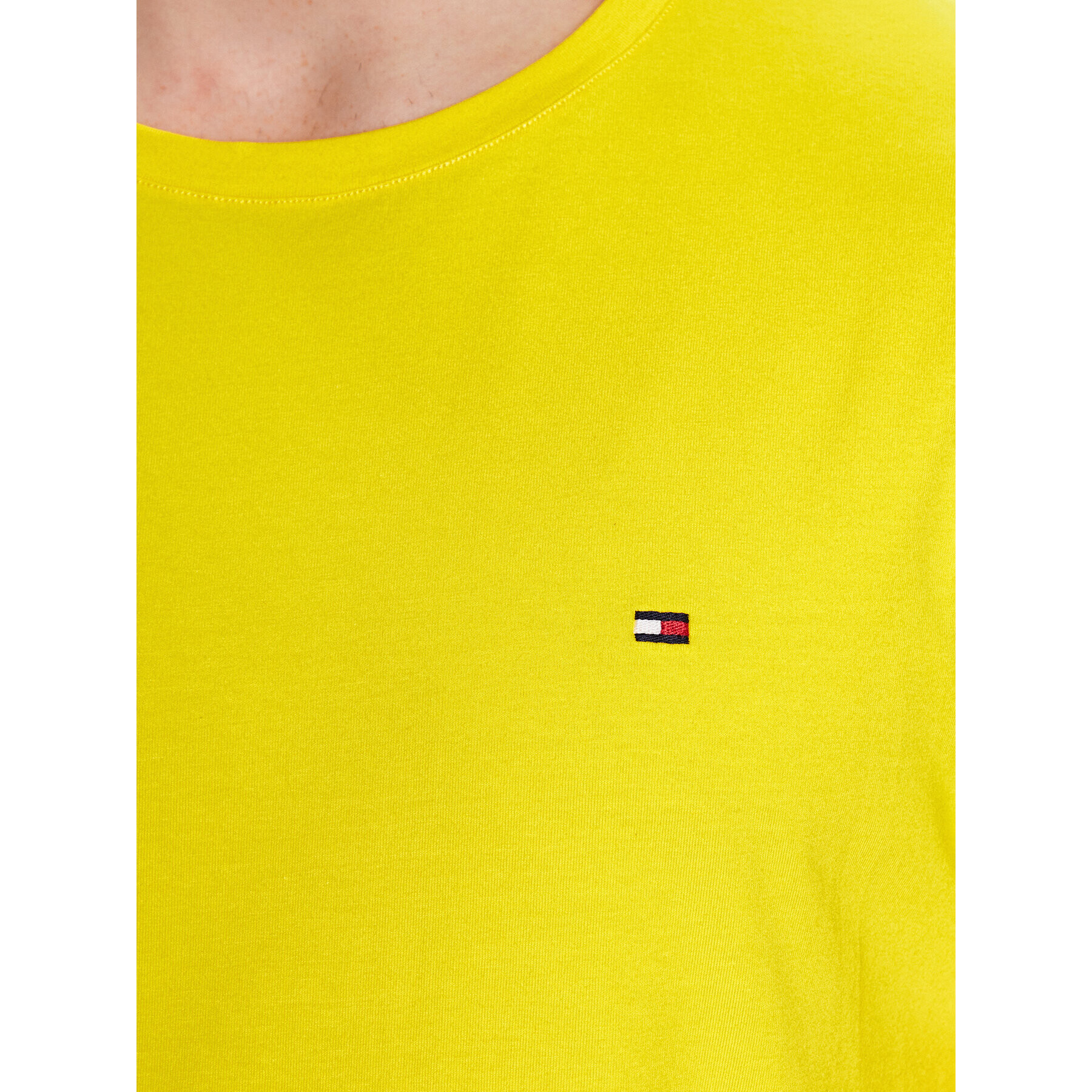 Tommy Hilfiger Тишърт MW0MW10800 Жълт Extra Slim Fit - Pepit.bg