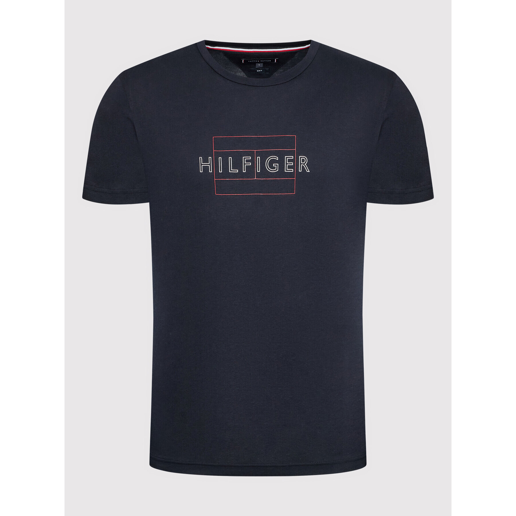 Tommy Hilfiger Тишърт MW0MW25671 Тъмносин Slim Fit - Pepit.bg