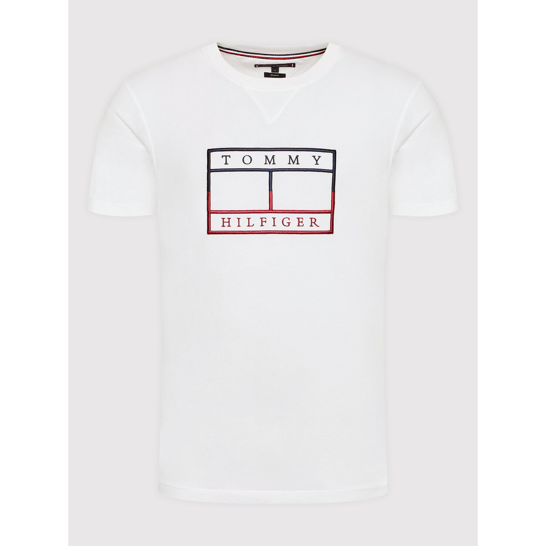 Tommy Hilfiger Тишърт MW0MW25763 Бял Regular Fit - Pepit.bg