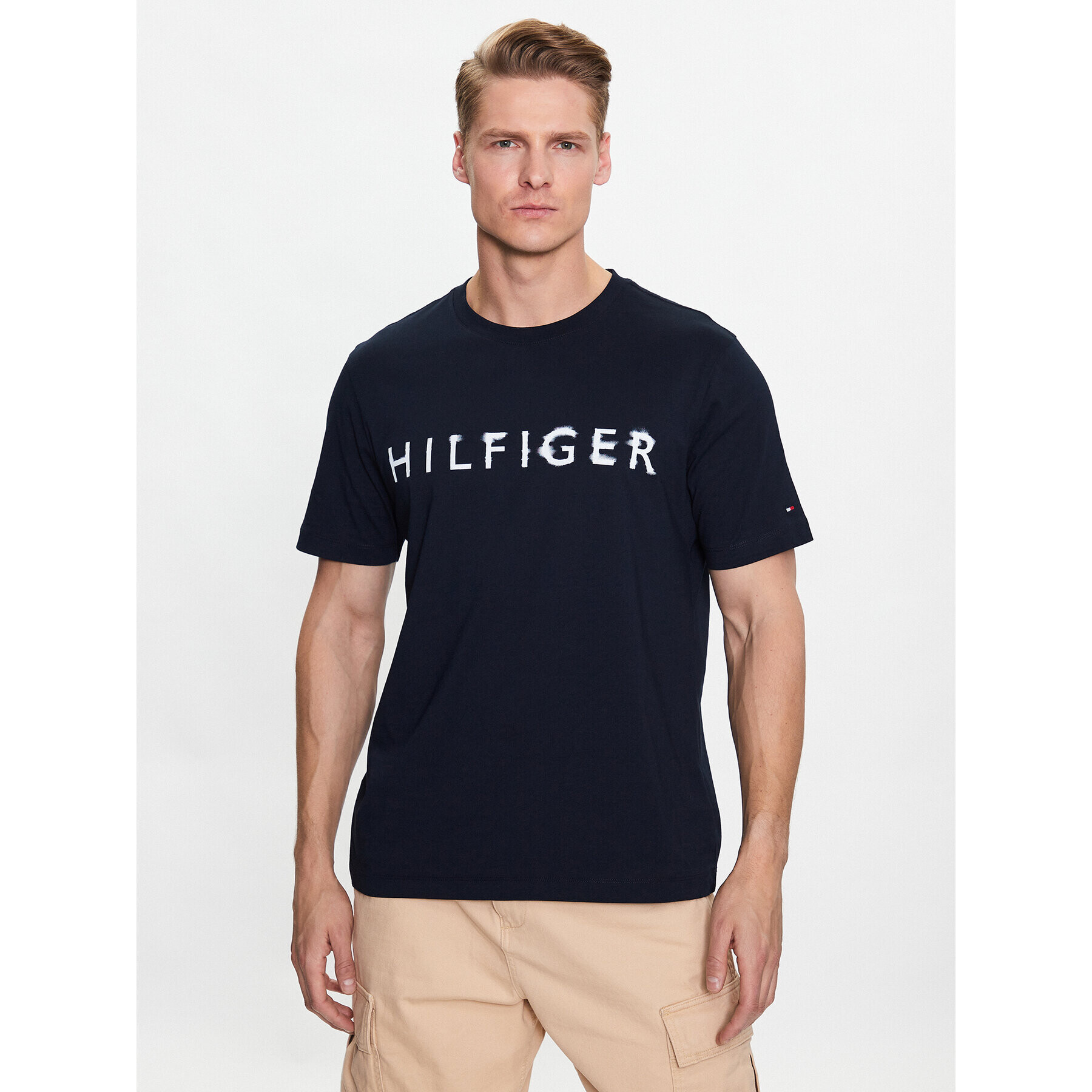 Tommy Hilfiger Тишърт MW0MW31518 Тъмносин Regular Fit - Pepit.bg