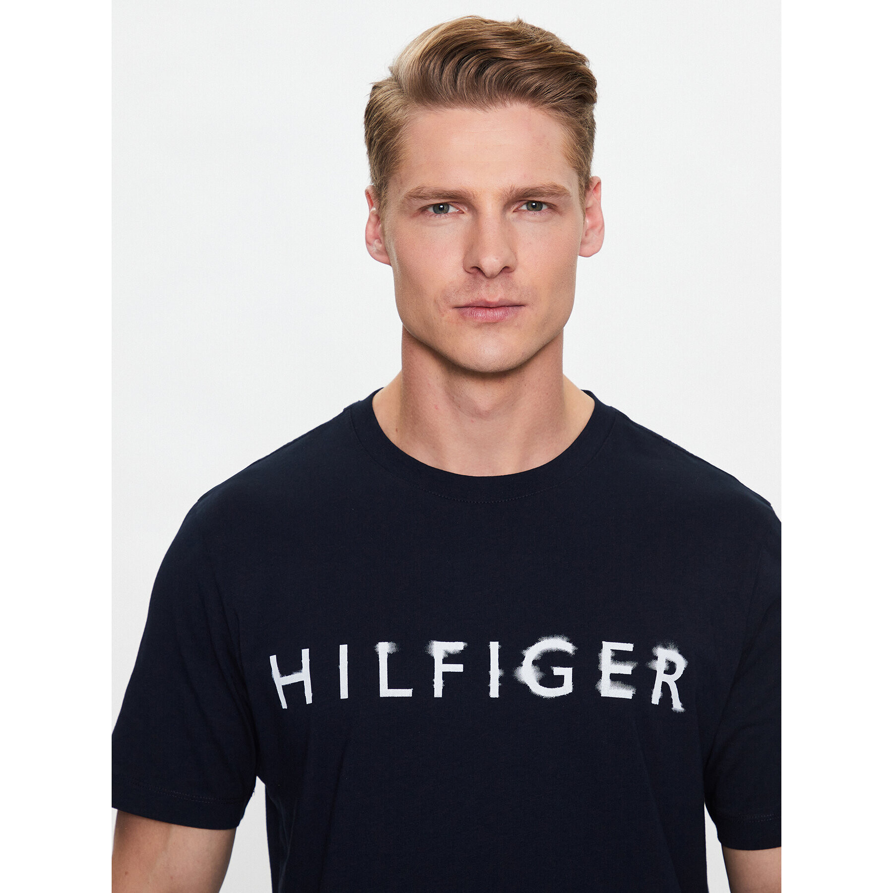 Tommy Hilfiger Тишърт MW0MW31518 Тъмносин Regular Fit - Pepit.bg