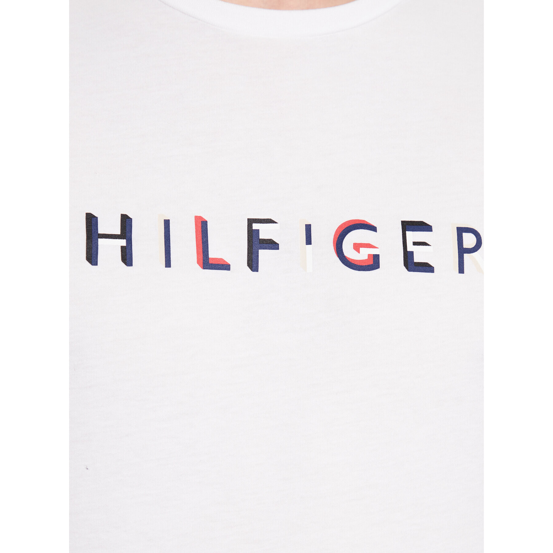 Tommy Hilfiger Тишърт MW0MW31535 Бял Slim Fit - Pepit.bg