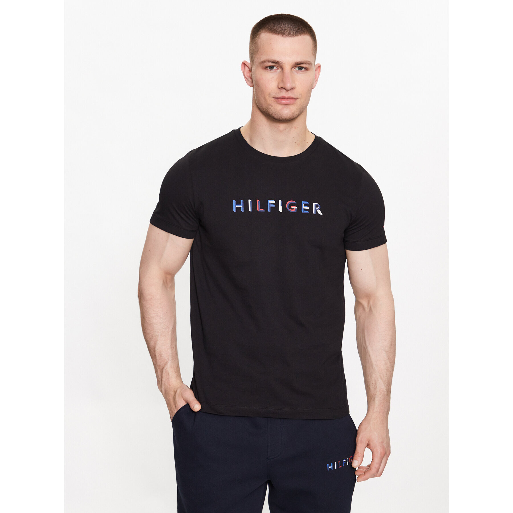 Tommy Hilfiger Тишърт MW0MW31535 Черен Regular Fit - Pepit.bg