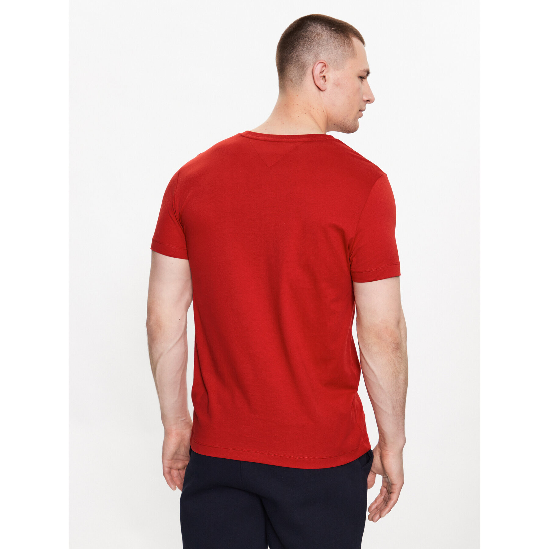 Tommy Hilfiger Тишърт MW0MW31535 Червен Slim Fit - Pepit.bg