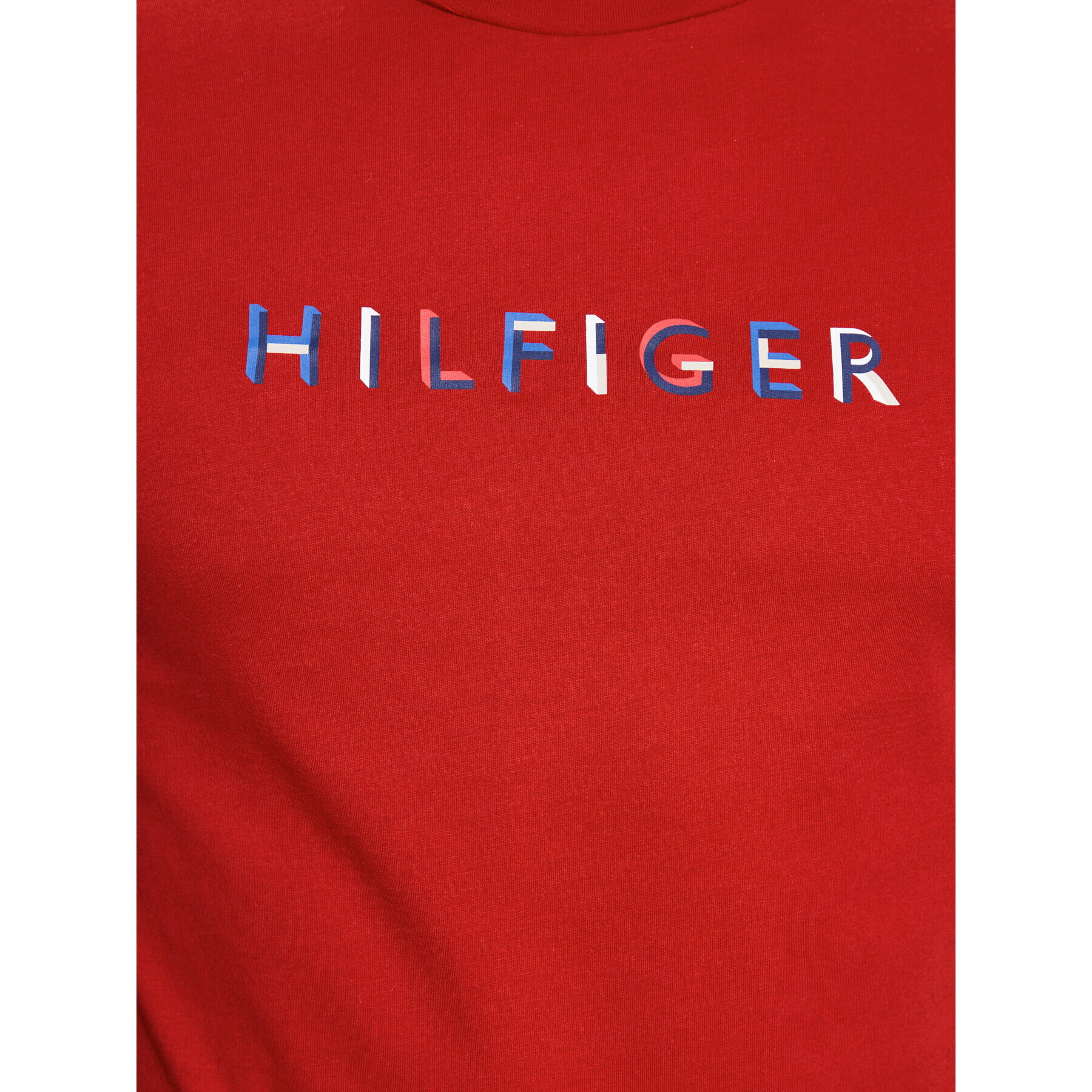 Tommy Hilfiger Тишърт MW0MW31535 Червен Slim Fit - Pepit.bg