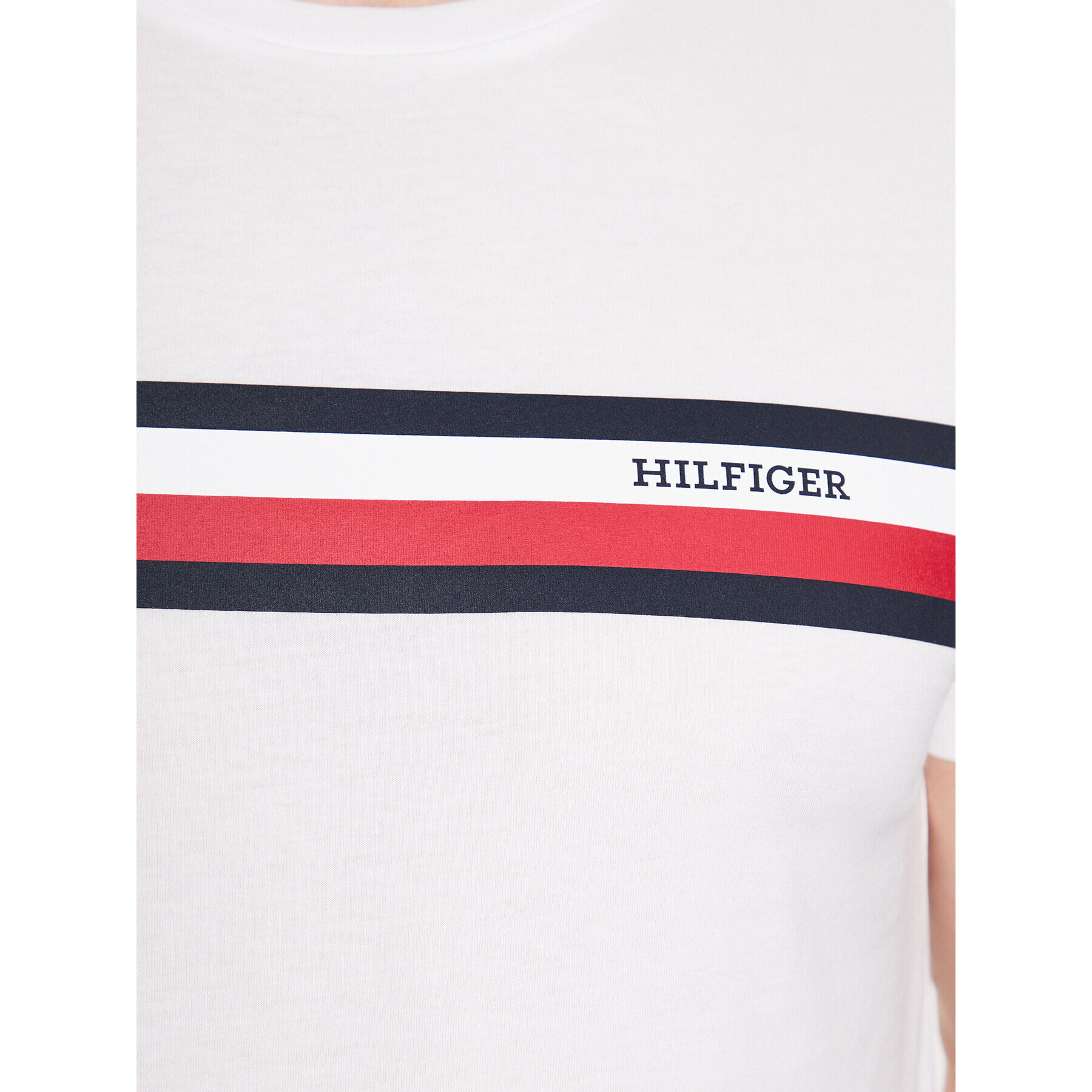 Tommy Hilfiger Тишърт MW0MW32119 Бял Slim Fit - Pepit.bg