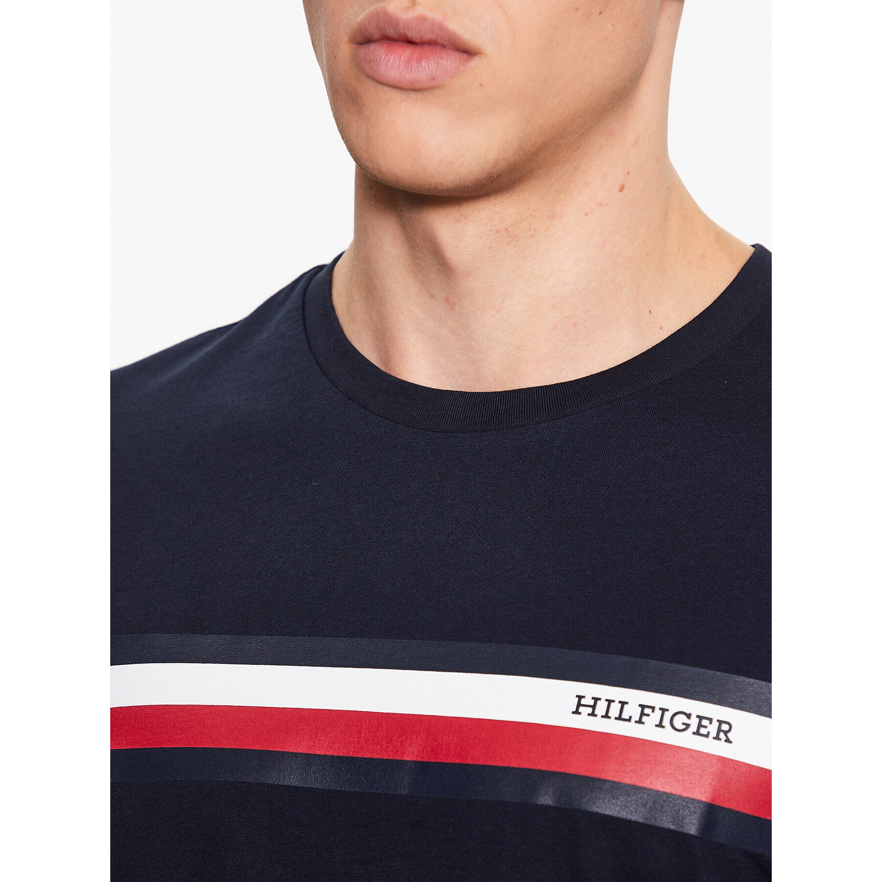 Tommy Hilfiger Тишърт MW0MW32119 Тъмносин Regular Fit - Pepit.bg