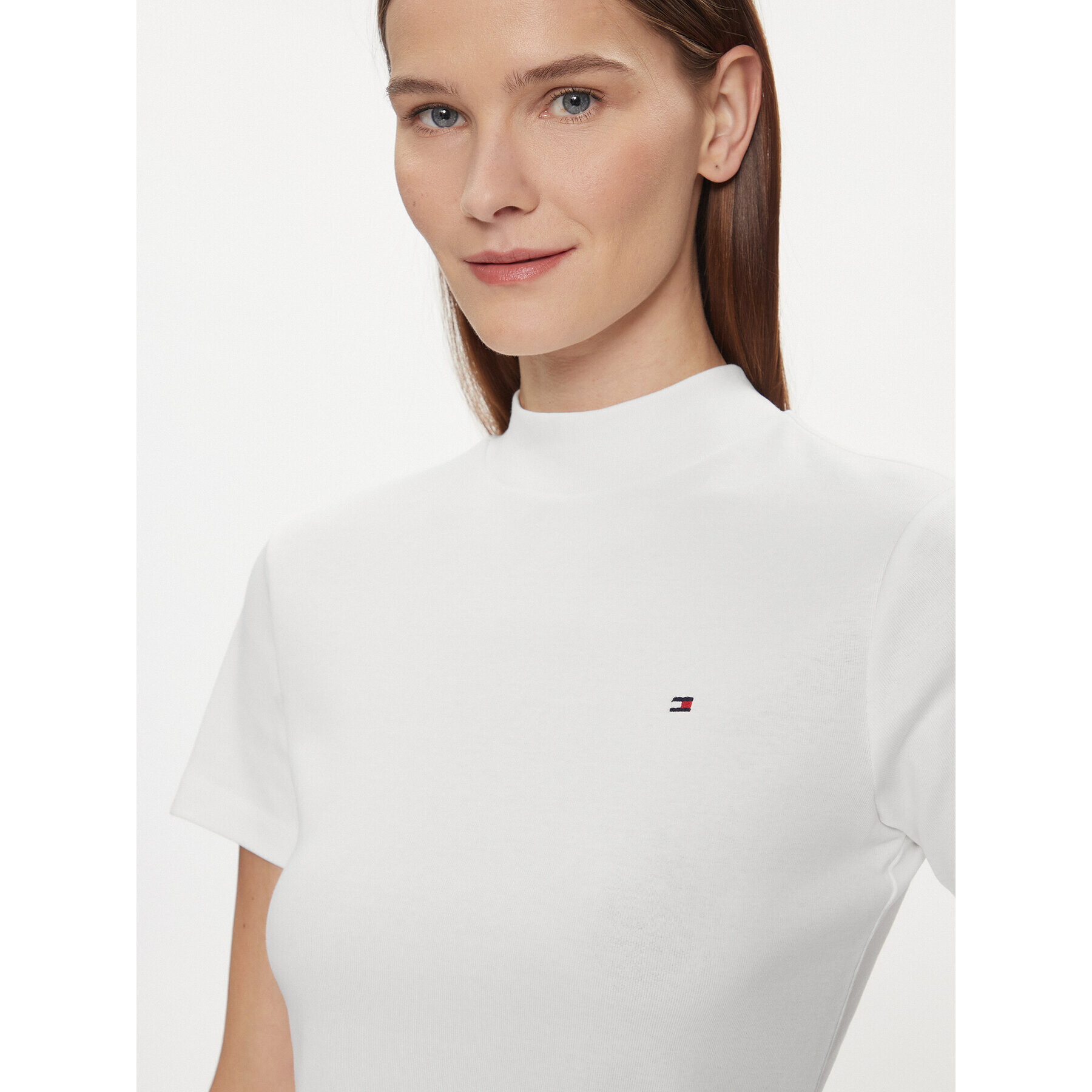 Tommy Hilfiger Тишърт New Cody WW0WW40586 Бял Slim Fit - Pepit.bg