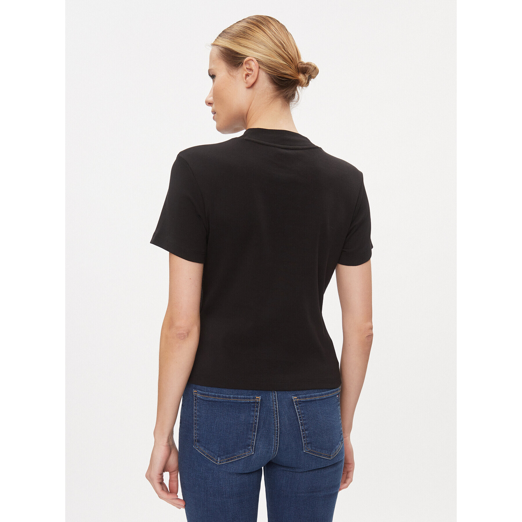 Tommy Hilfiger Тишърт New Cody WW0WW40586 Черен Slim Fit - Pepit.bg