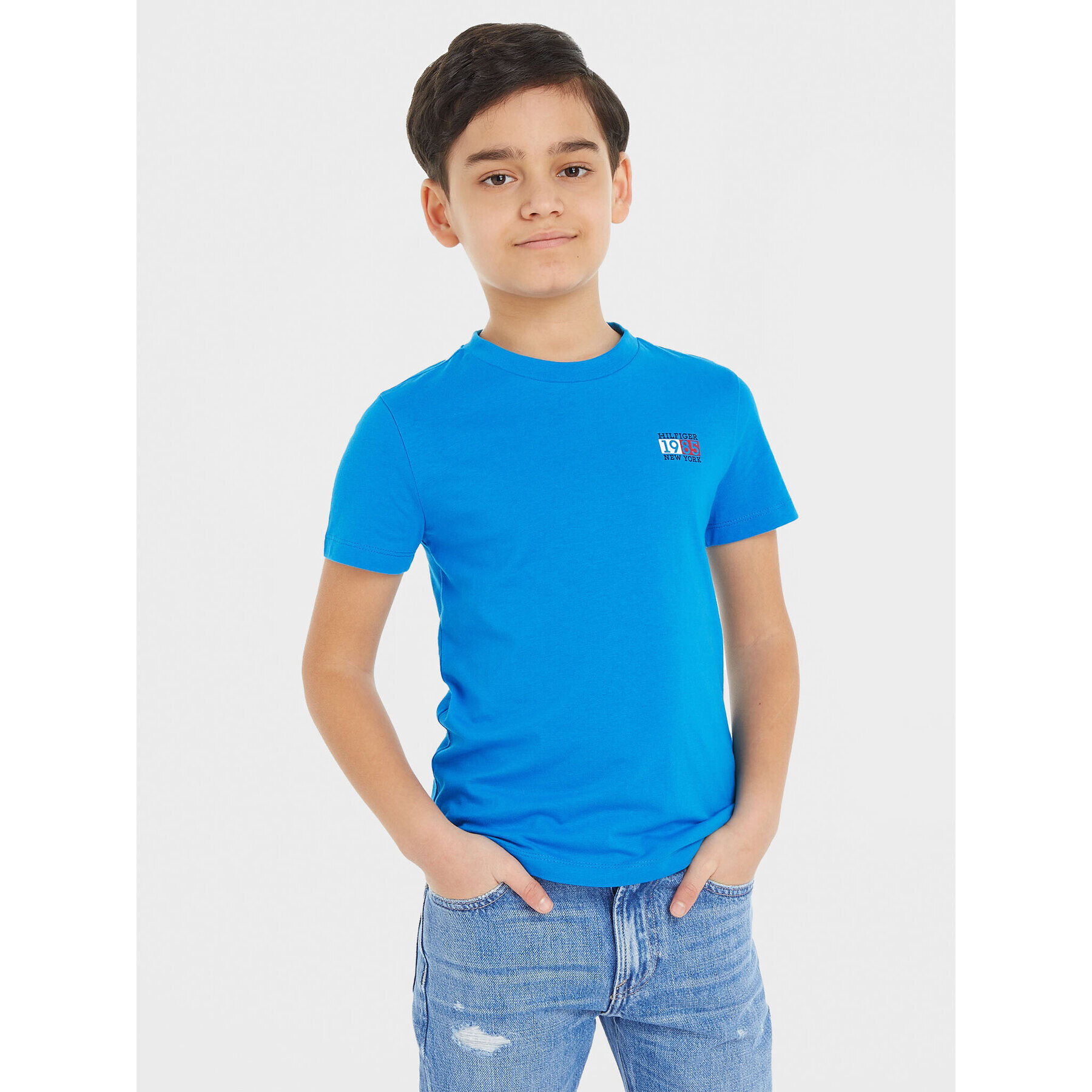 Tommy Hilfiger Тишърт New York Flag KB0KB08626 S Син Regular Fit - Pepit.bg