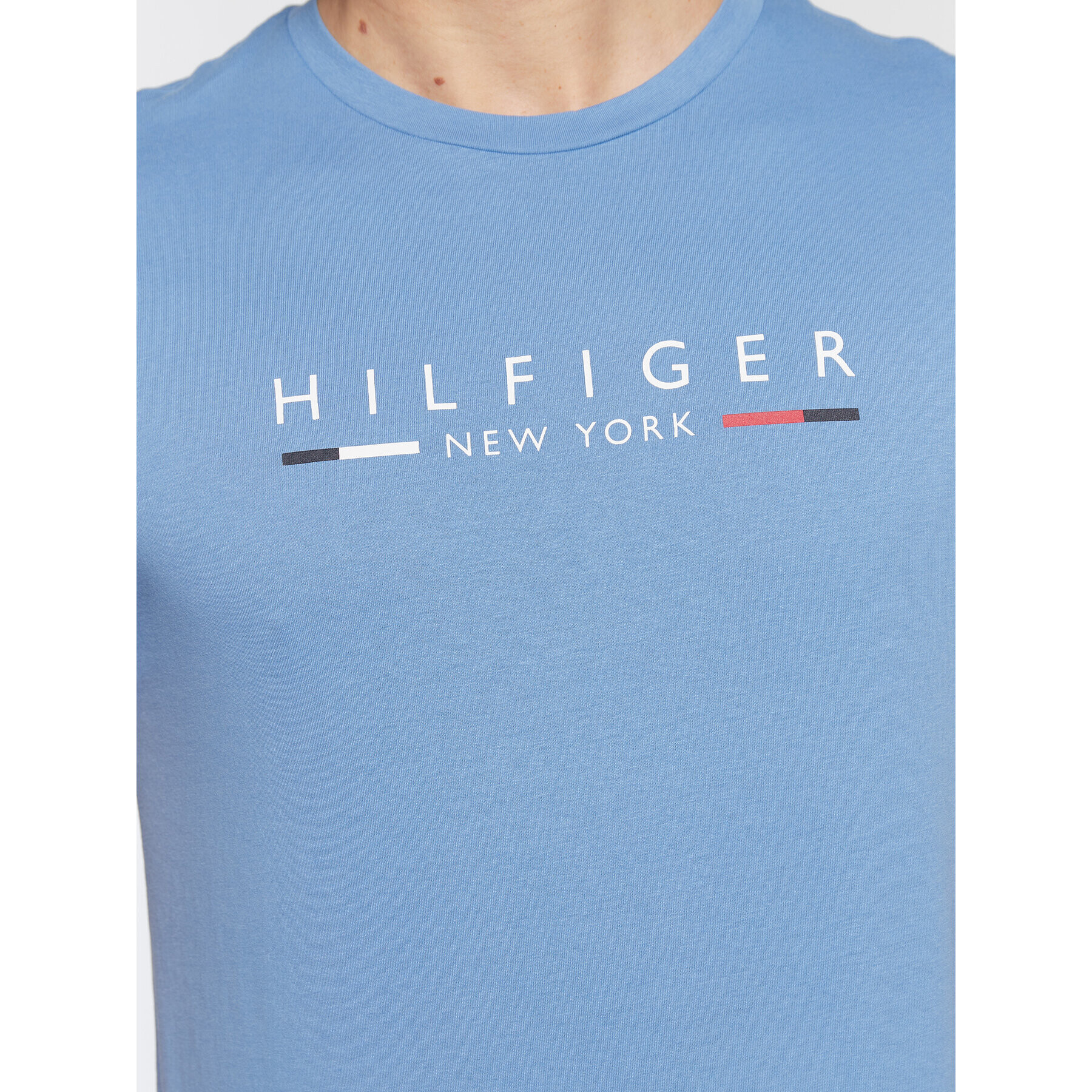 Tommy Hilfiger Тишърт New York MW0MW29372 Син Slim Fit - Pepit.bg