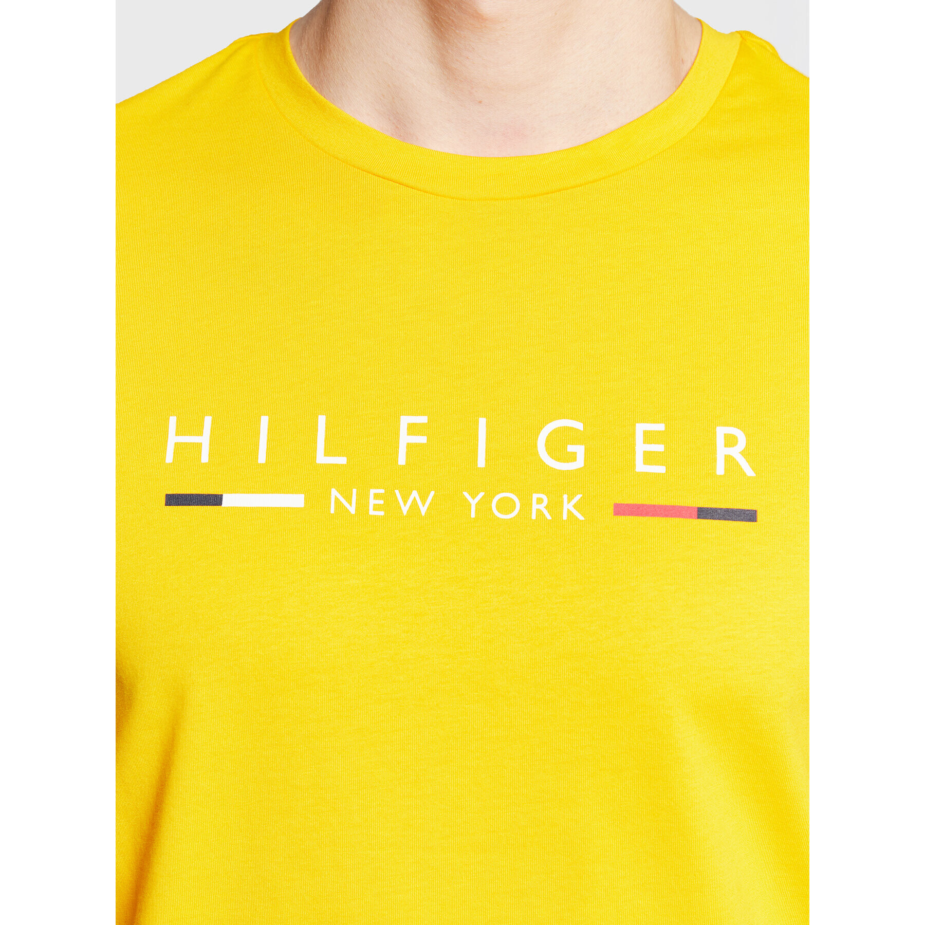 Tommy Hilfiger Тишърт New York MW0MW29372 Жълт Slim Fit - Pepit.bg