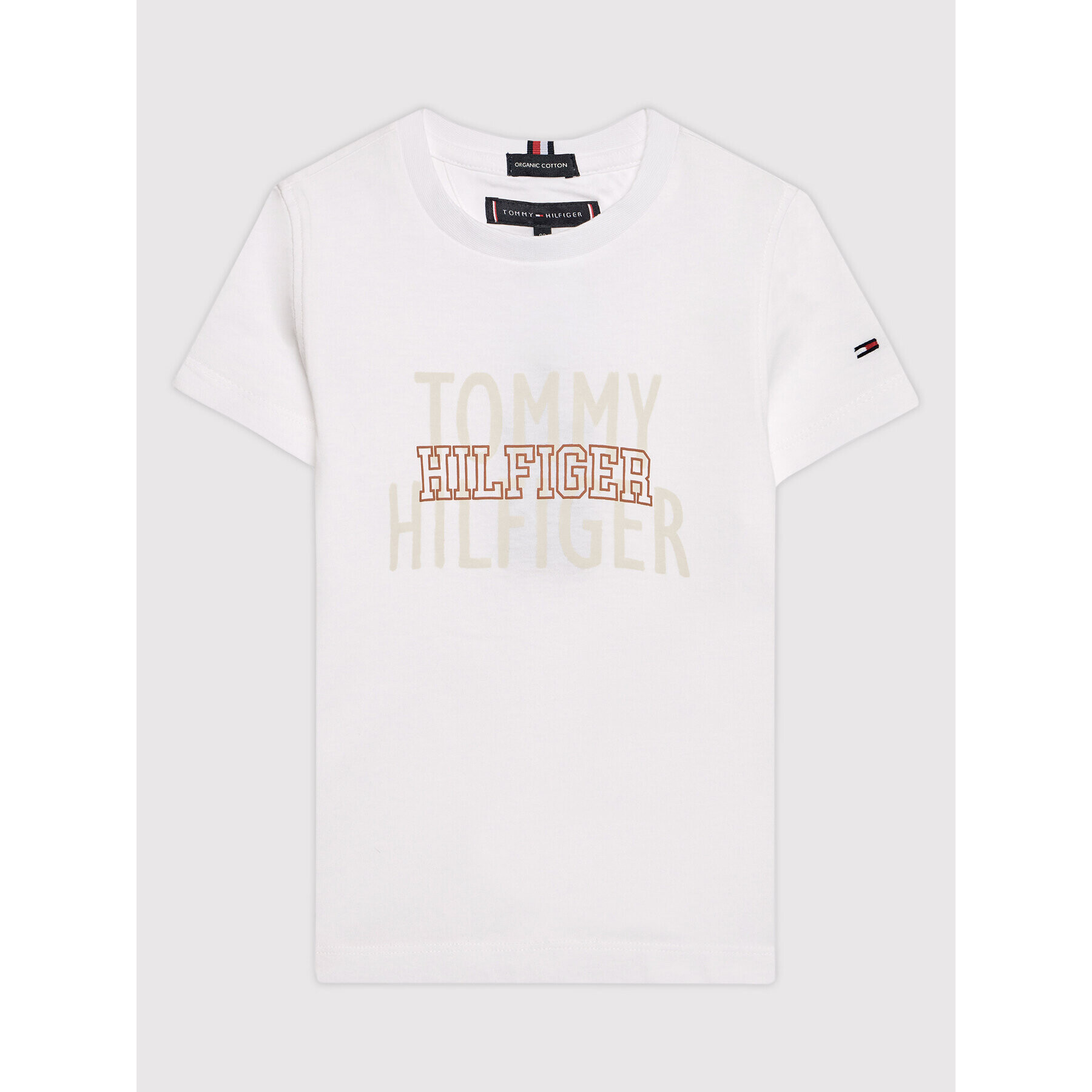 Tommy Hilfiger Тишърт Over Print KB0KB07015 D Бял Regular Fit - Pepit.bg