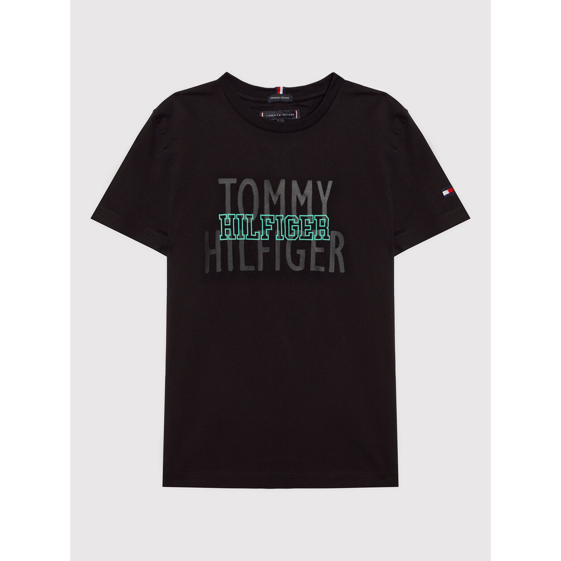 Tommy Hilfiger Тишърт Over Print KB0KB07015 D Черен Regular Fit - Pepit.bg