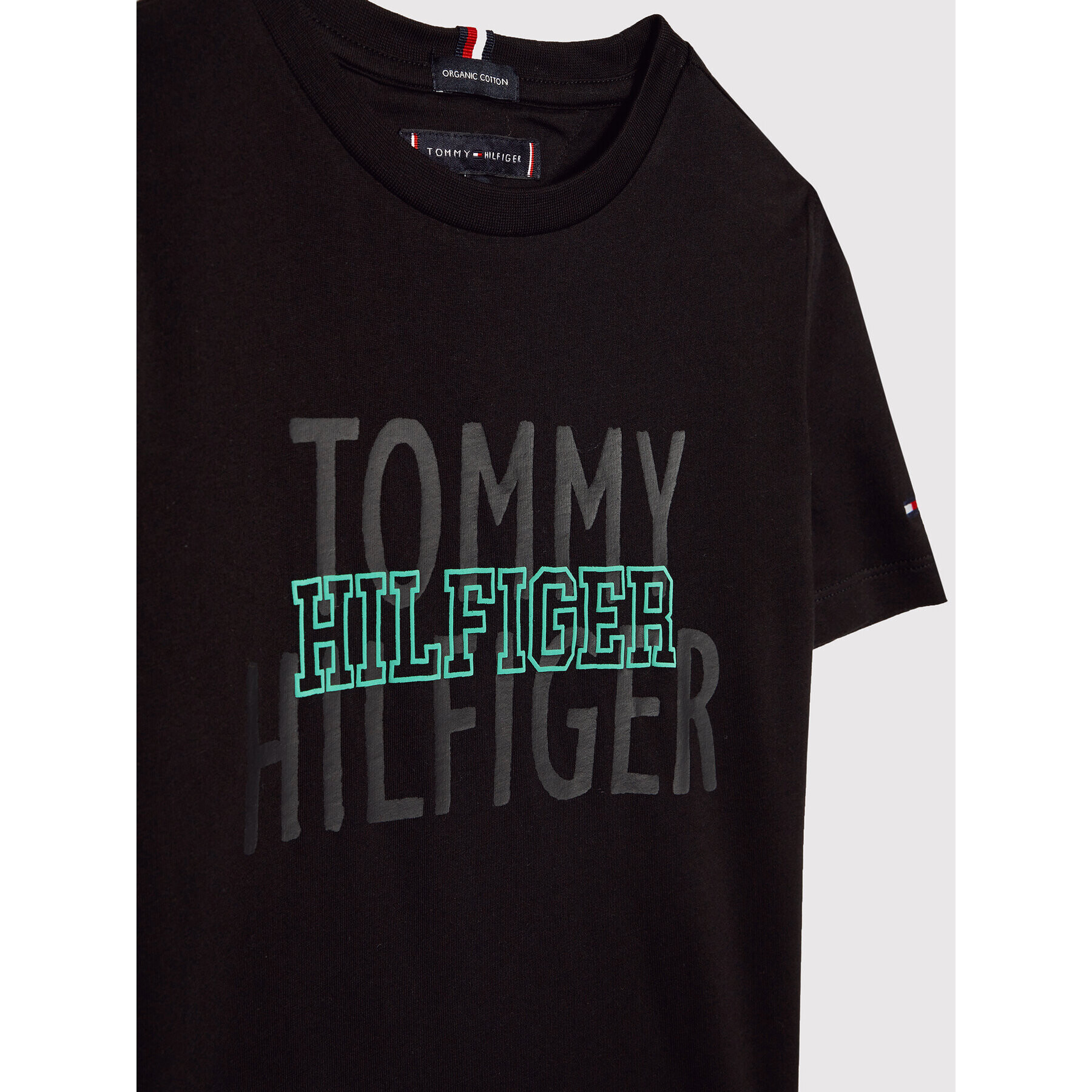 Tommy Hilfiger Тишърт Over Print KB0KB07015 D Черен Regular Fit - Pepit.bg