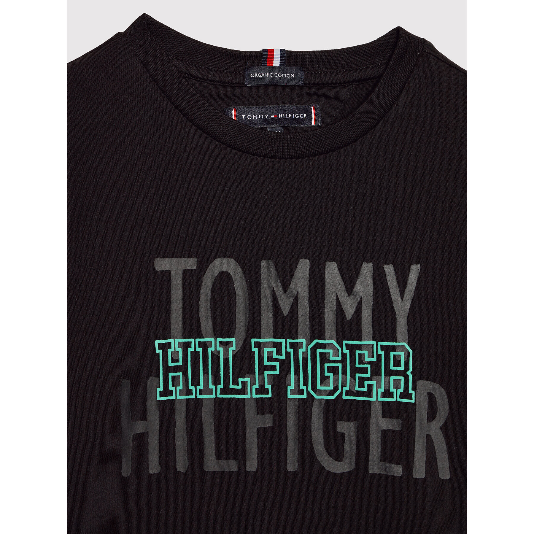 Tommy Hilfiger Тишърт Over Print KB0KB07015 D Черен Regular Fit - Pepit.bg