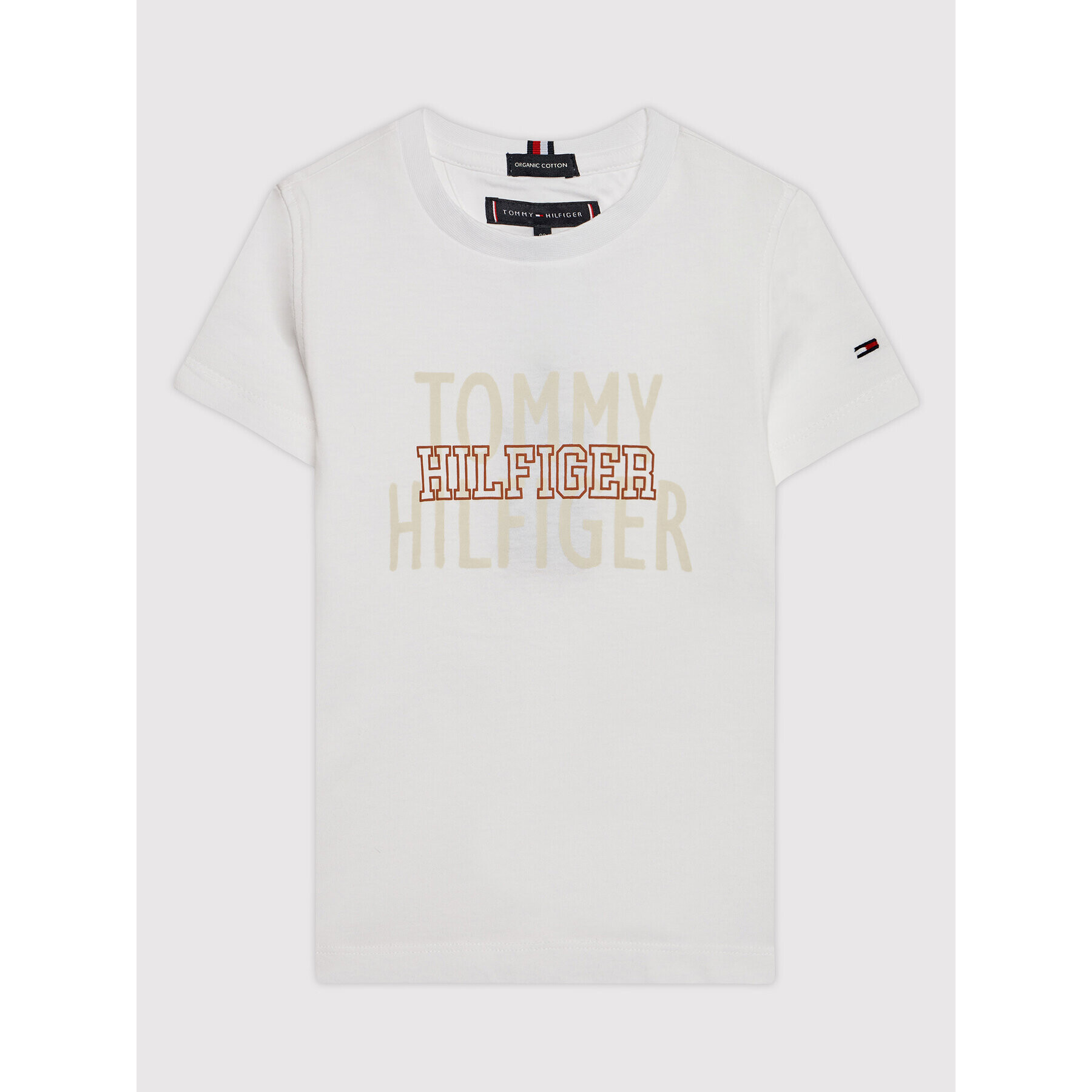 Tommy Hilfiger Тишърт Over Print KB0KB07015 M Бял Regular Fit - Pepit.bg