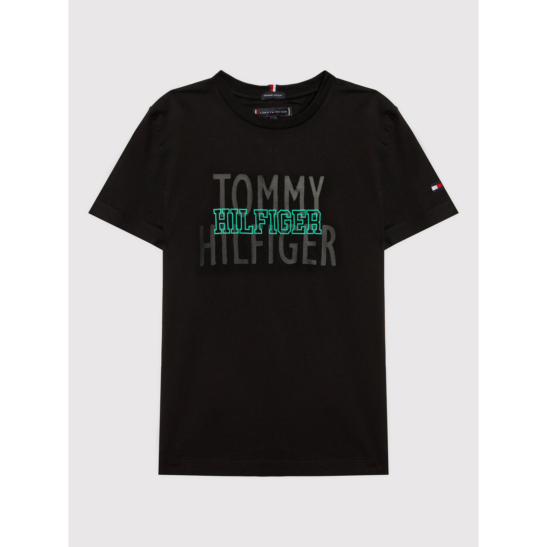 Tommy Hilfiger Тишърт Over Print KB0KB07015 M Черен Regular Fit - Pepit.bg