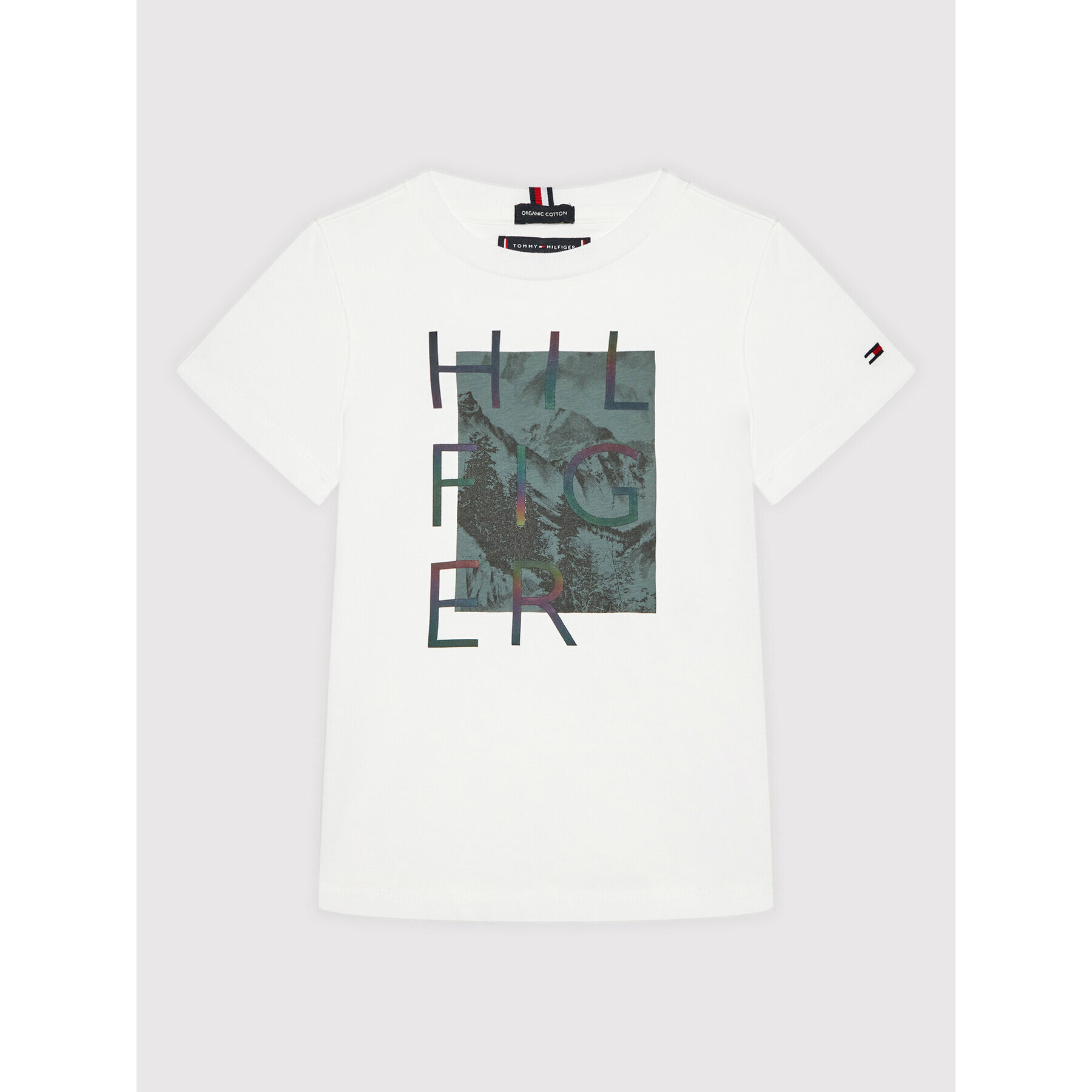 Tommy Hilfiger Тишърт Photo Box KB0KB06868 M Бял Regular Fit - Pepit.bg
