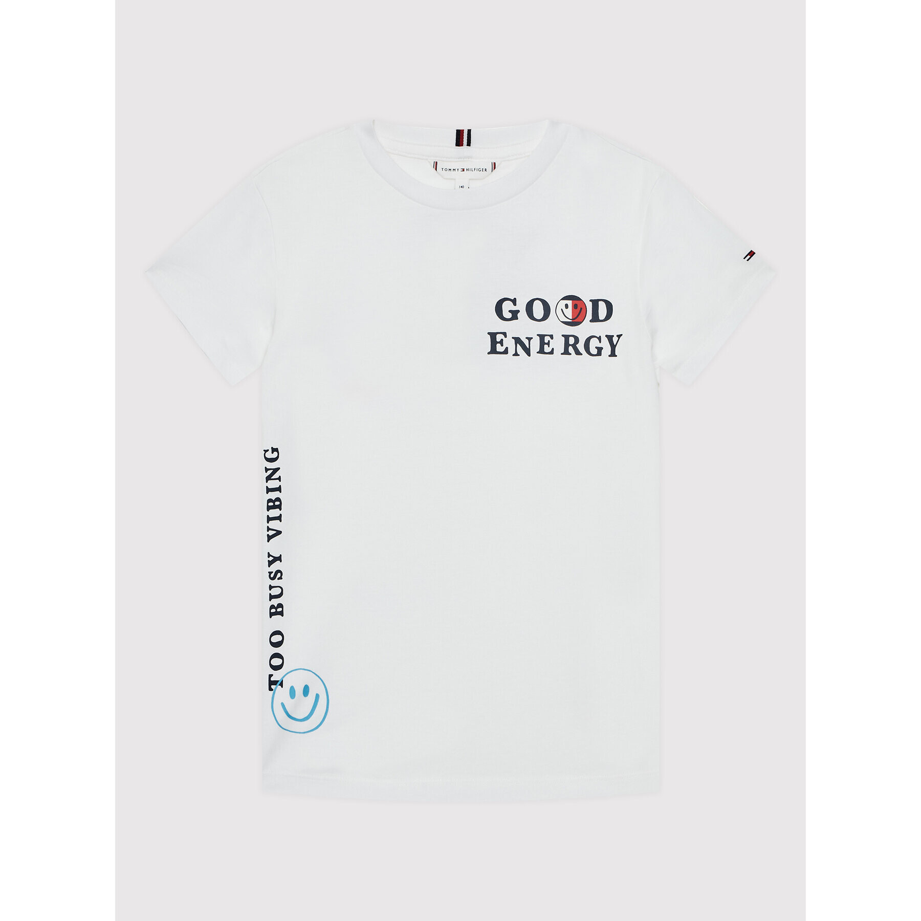Tommy Hilfiger Тишърт Positivi KB0KB07442 D Бял Regular Fit - Pepit.bg