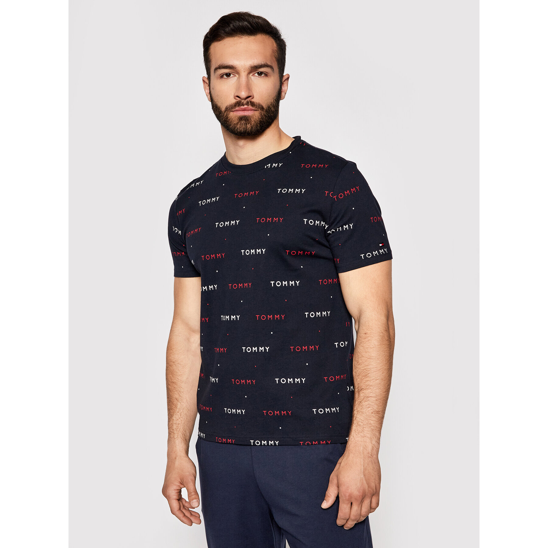 Tommy Hilfiger Тишърт Print UM0UM02132 Тъмносин Regular Fit - Pepit.bg