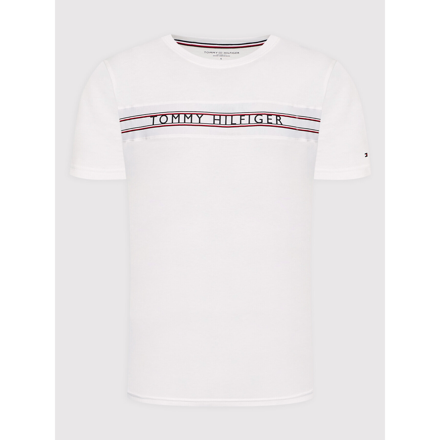 Tommy Hilfiger Тишърт Print UM0UM02422 Бял Regular Fit - Pepit.bg