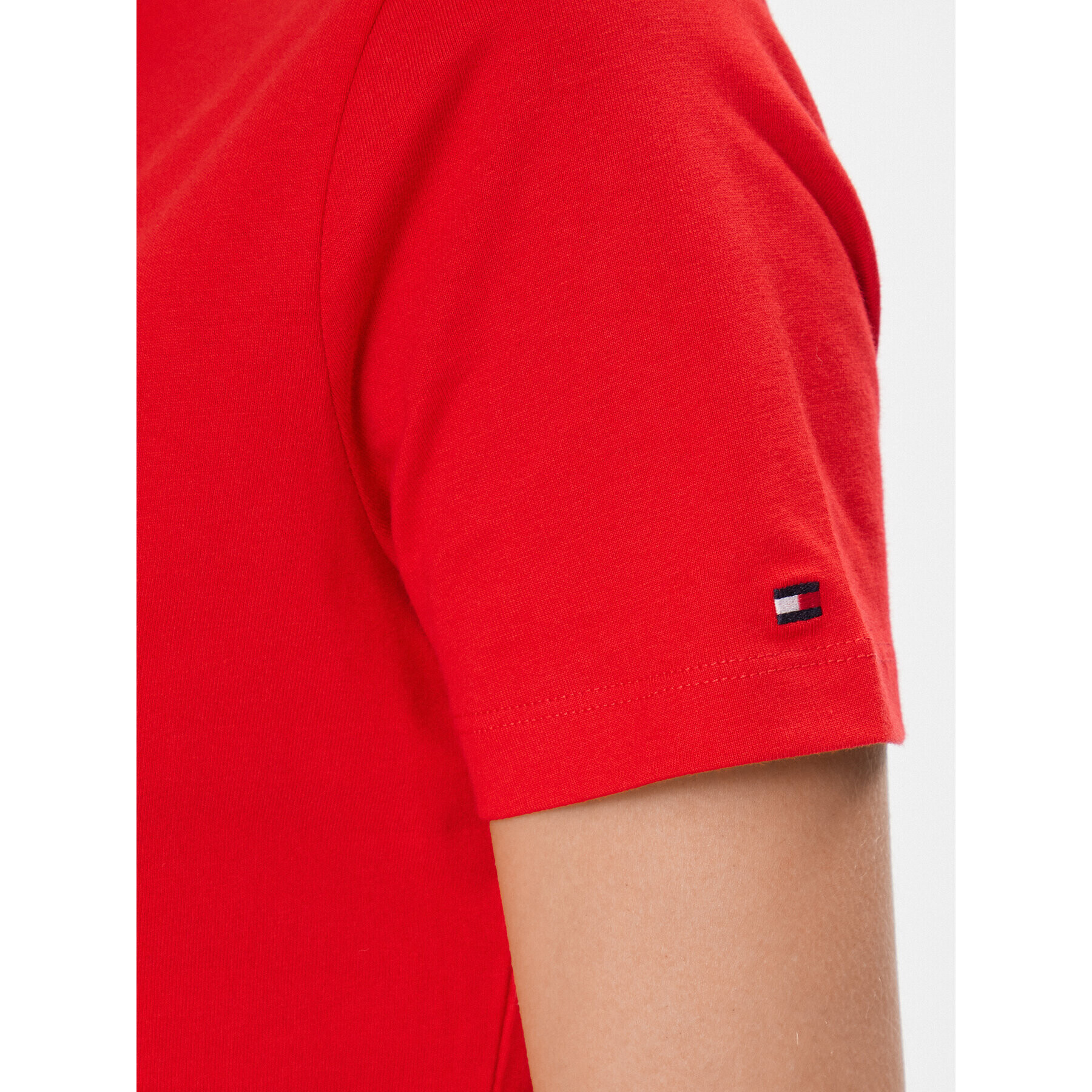 Tommy Hilfiger Тишърт Reg Crest C-Nk Tee Ss WW0WW41058 Червен Regular Fit - Pepit.bg