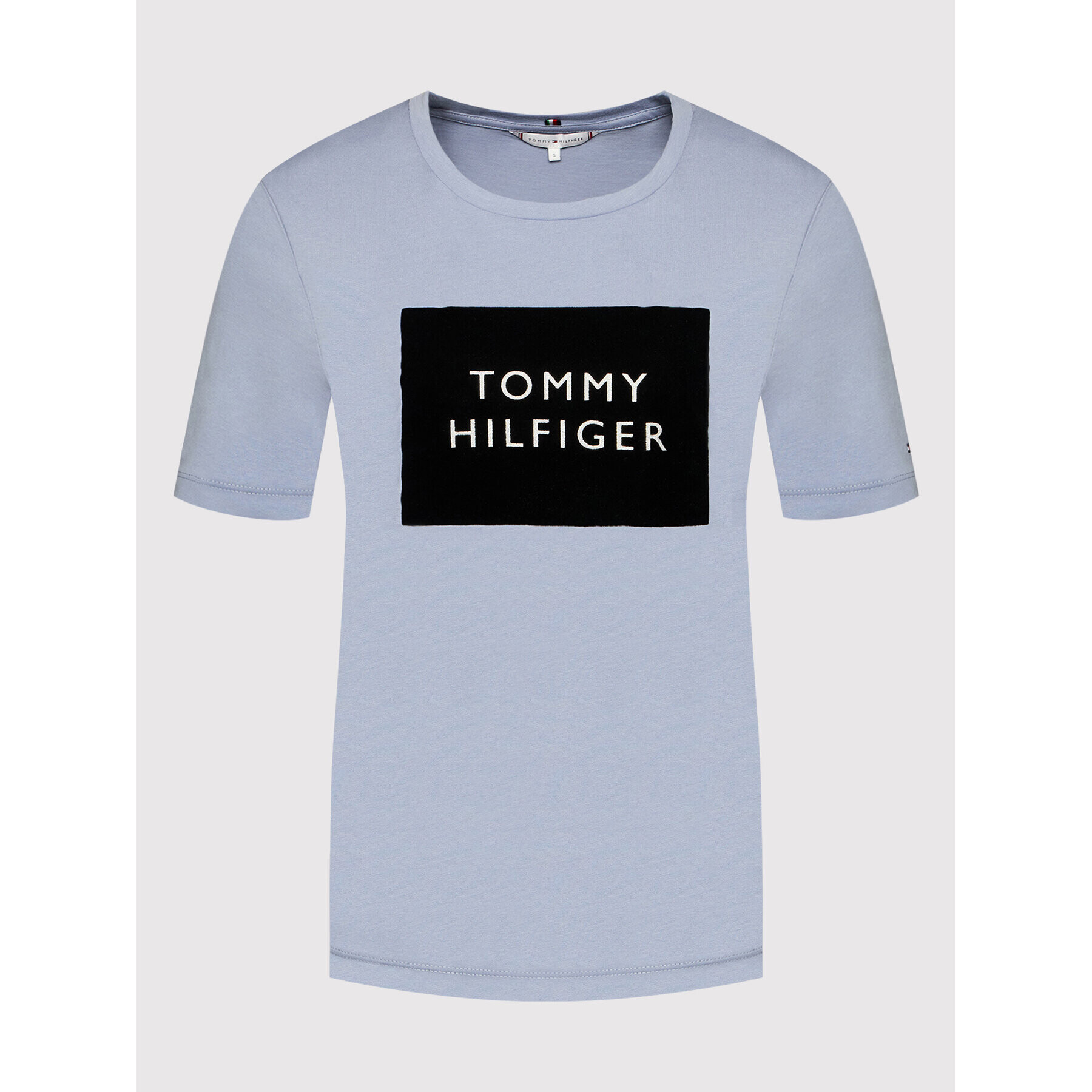 Tommy Hilfiger Тишърт Regular Flock Box C-kn WW0WW32800 Син Regular Fit - Pepit.bg