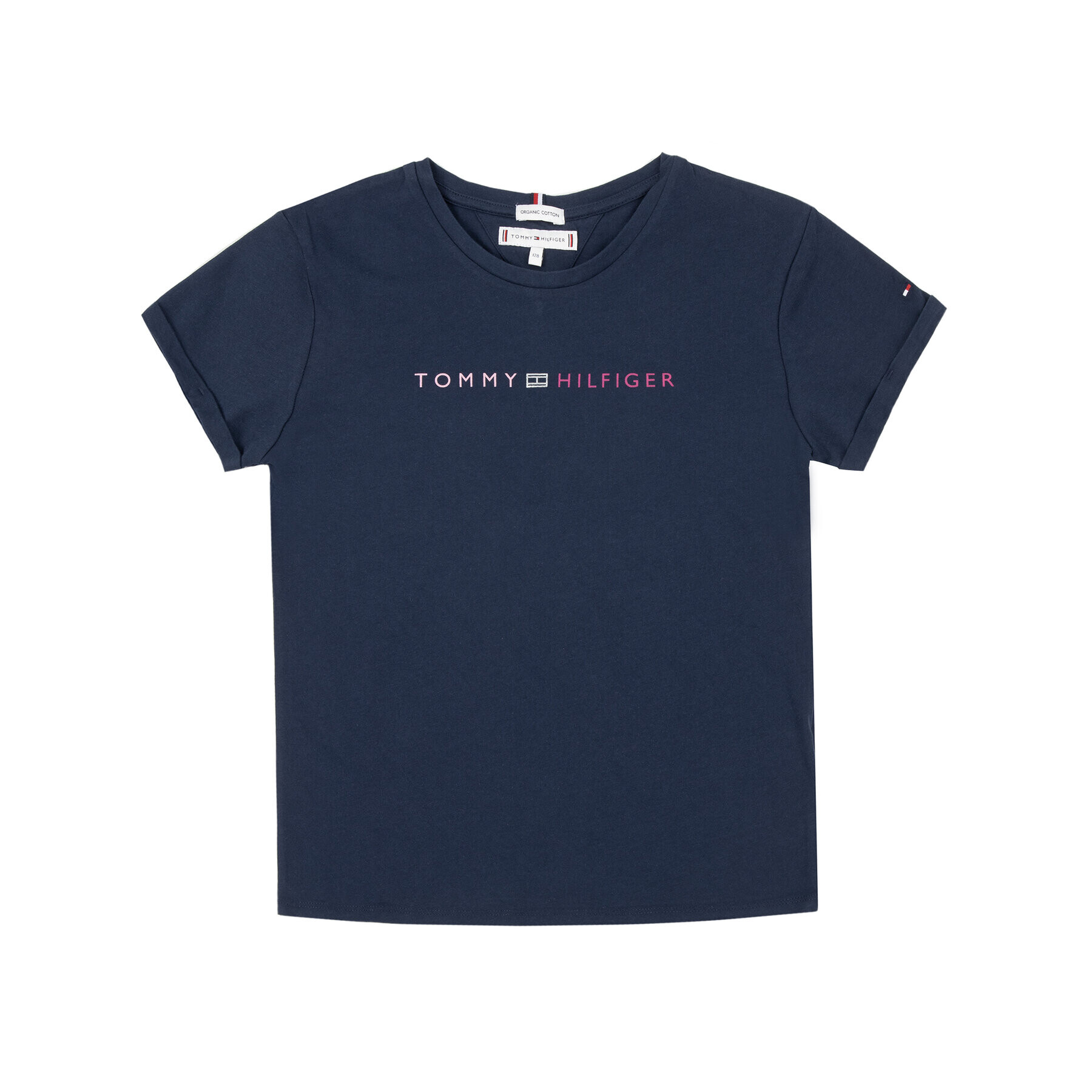 Tommy Hilfiger Тишърт Roll Up KG0KG04885 M Тъмносин Regular Fit - Pepit.bg