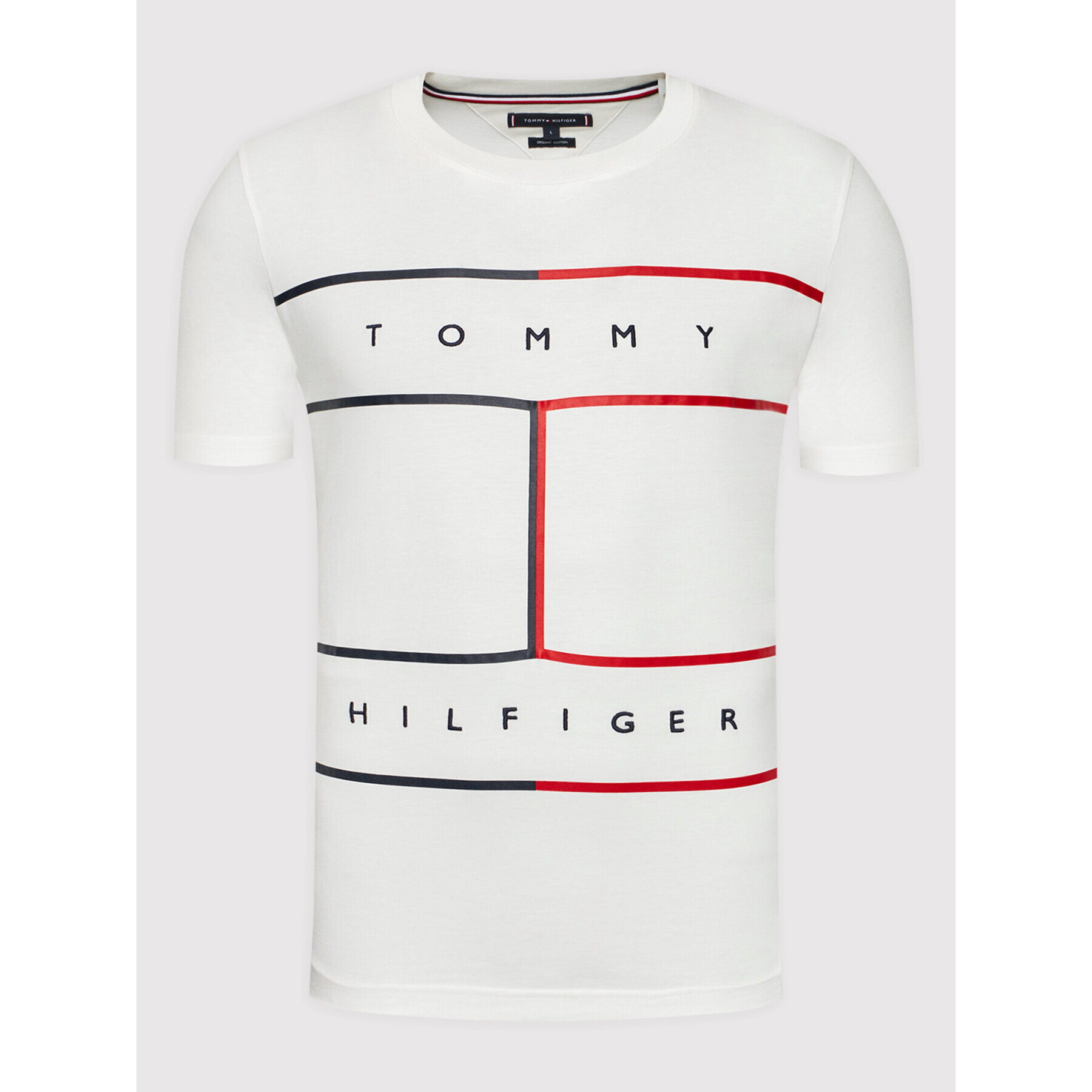 Tommy Hilfiger Тишърт Rwb Flag MW0MW25044 Бял Regular Fit - Pepit.bg