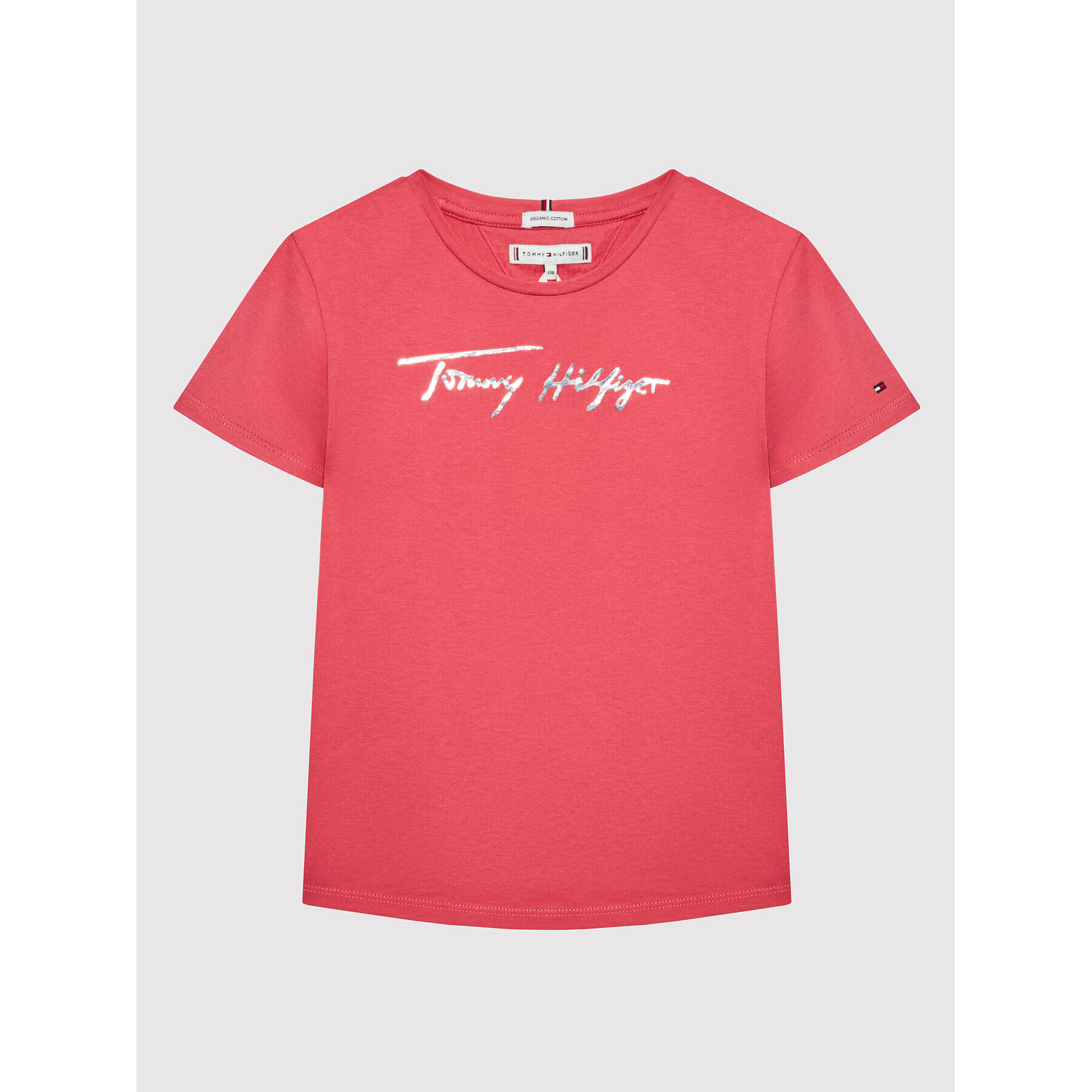 Tommy Hilfiger Тишърт Script Print KG0KG06301 D Розов Regular Fit - Pepit.bg