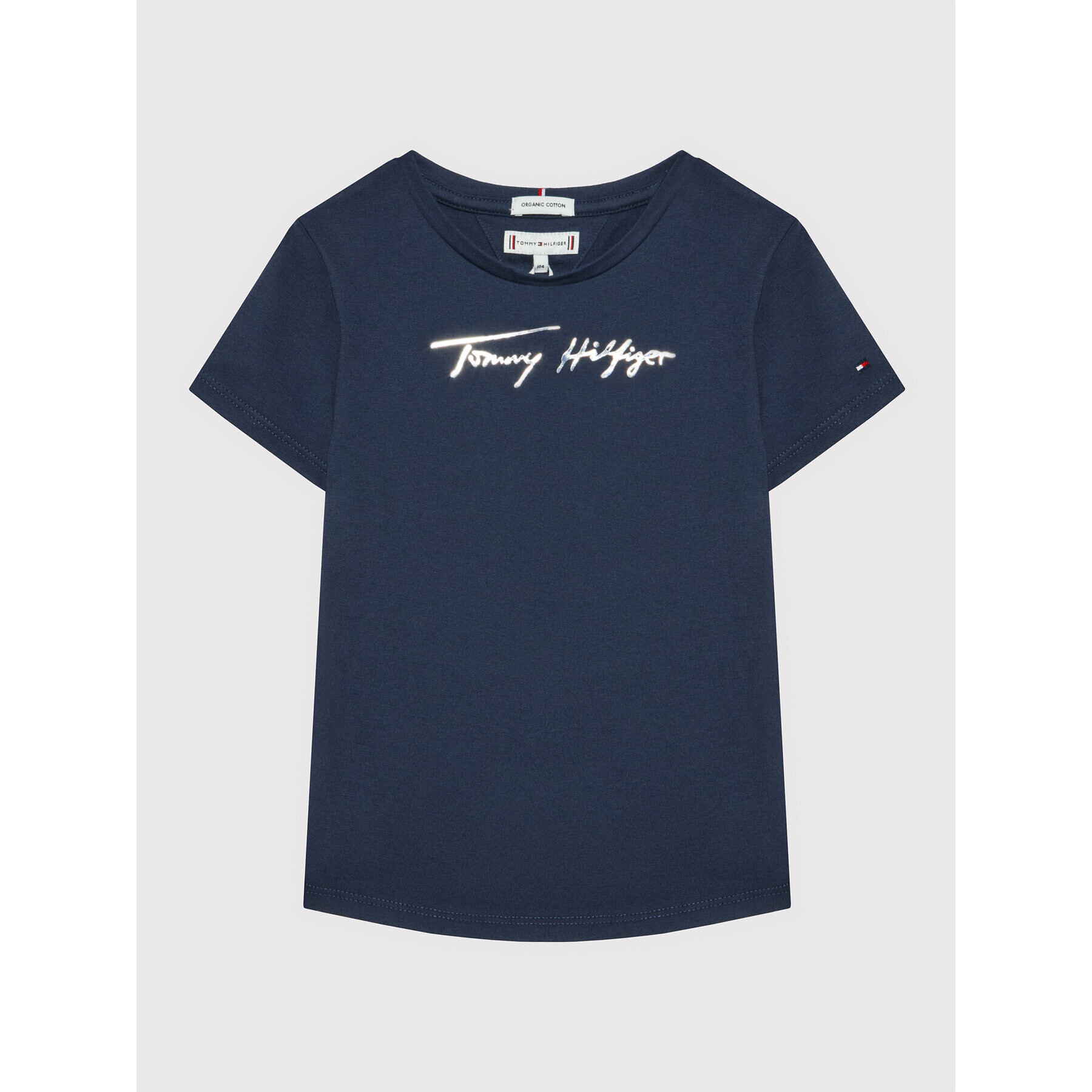 Tommy Hilfiger Тишърт Script Print KG0KG06301 D Тъмносин Regular Fit - Pepit.bg